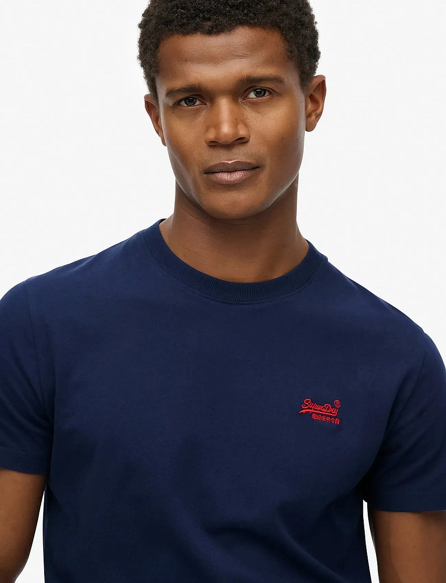 Superdry - VINTAGE LOGO EMB TEE - short-sleeved t-shirts - atlantic navy - 2