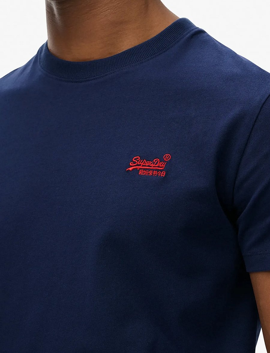 Superdry - VINTAGE LOGO EMB TEE - short-sleeved t-shirts - atlantic navy - 3