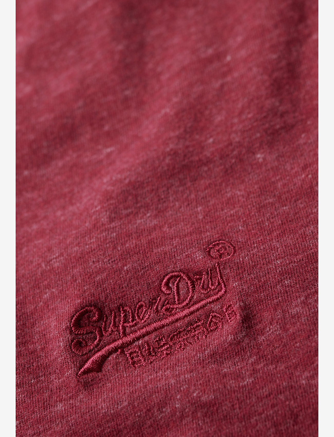 Superdry - VINTAGE LOGO EMB TEE - die niedrigsten preise - berry red marl - 2