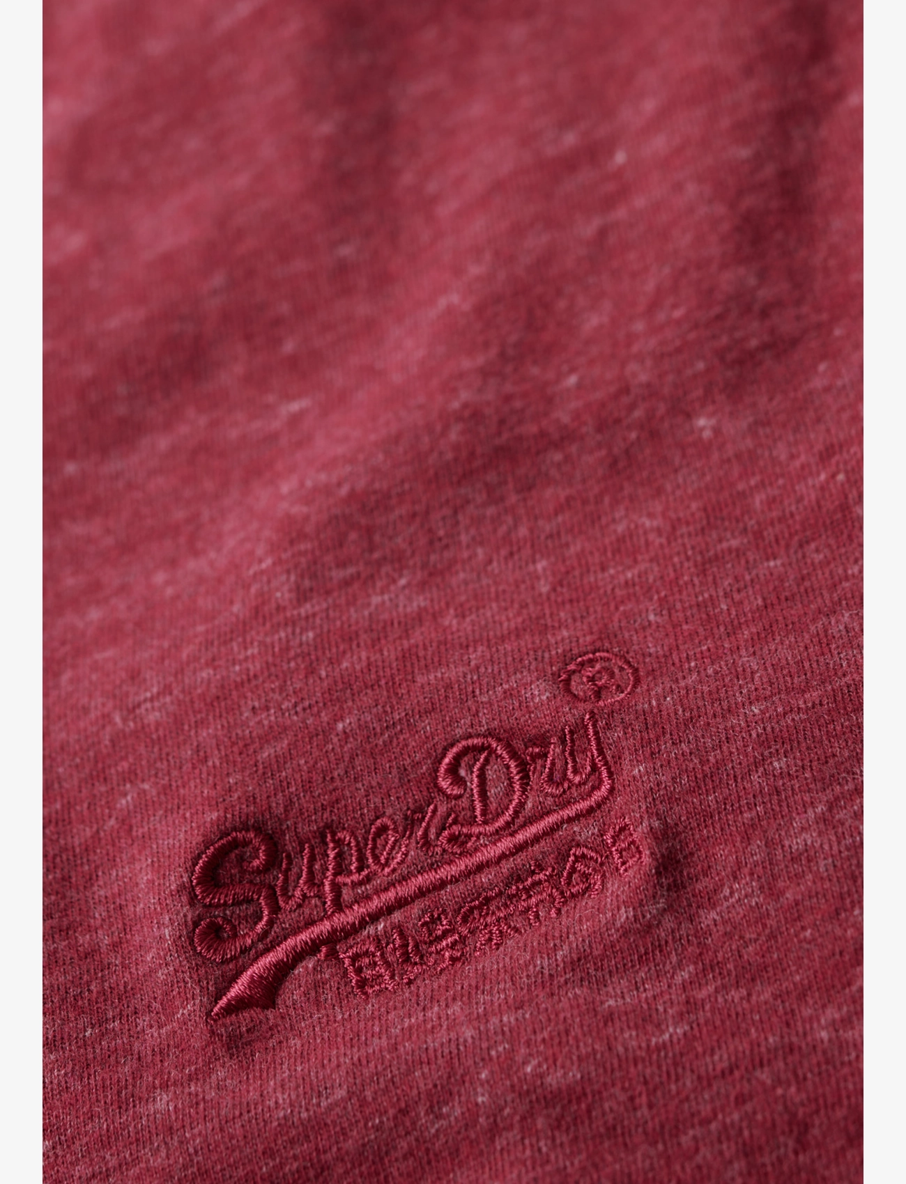 Superdry - VINTAGE LOGO EMB TEE - die niedrigsten preise - berry red marl - 2