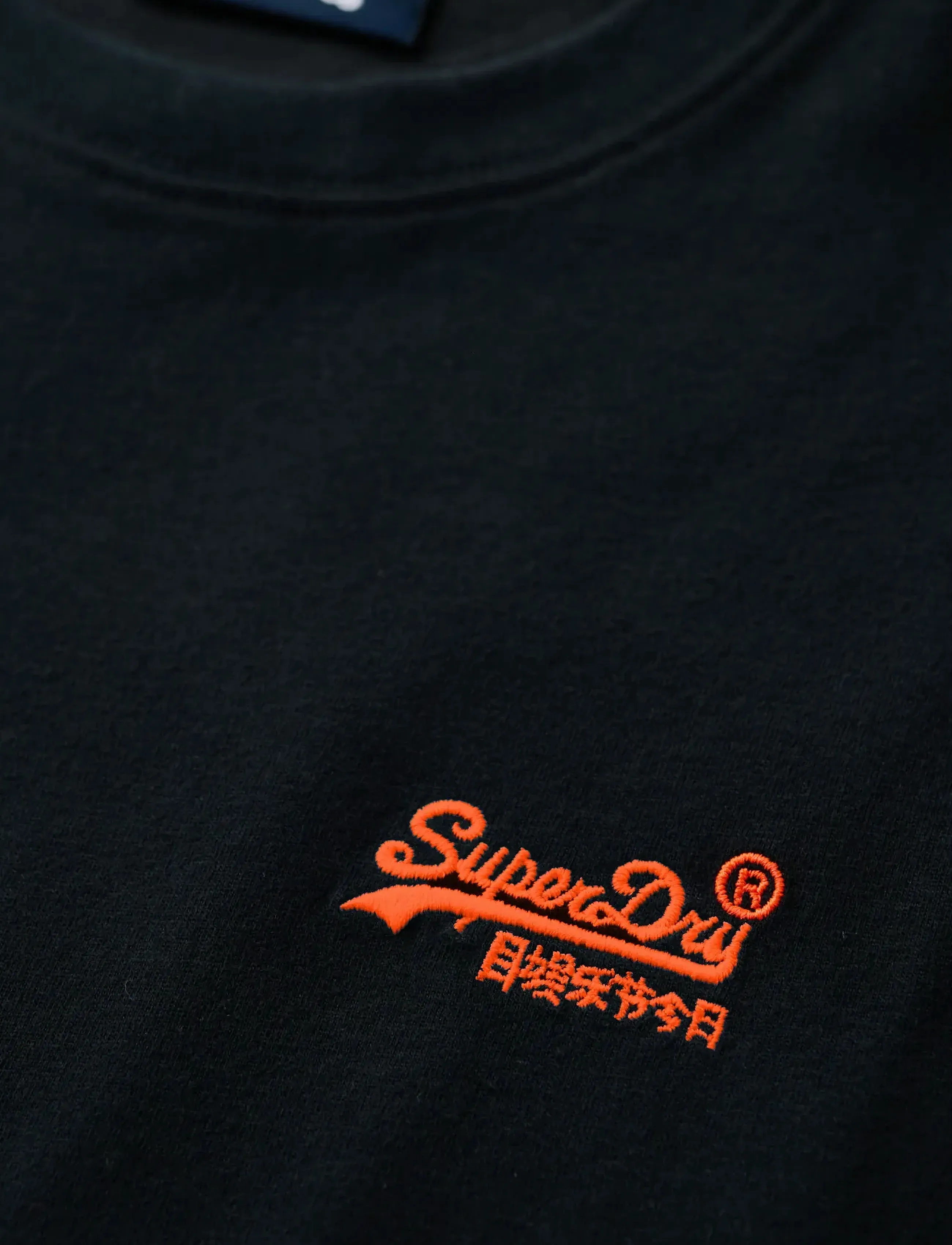 Superdry - VINTAGE LOGO EMB TEE - laveste priser - black/hazard orange - 2