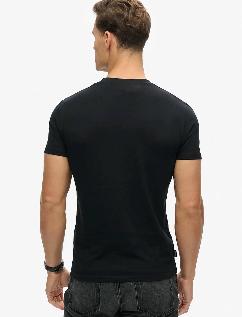 Superdry - ESSENTIAL LOGO EMB TEE - kortærmede t-shirts - black/hazard orange - 5