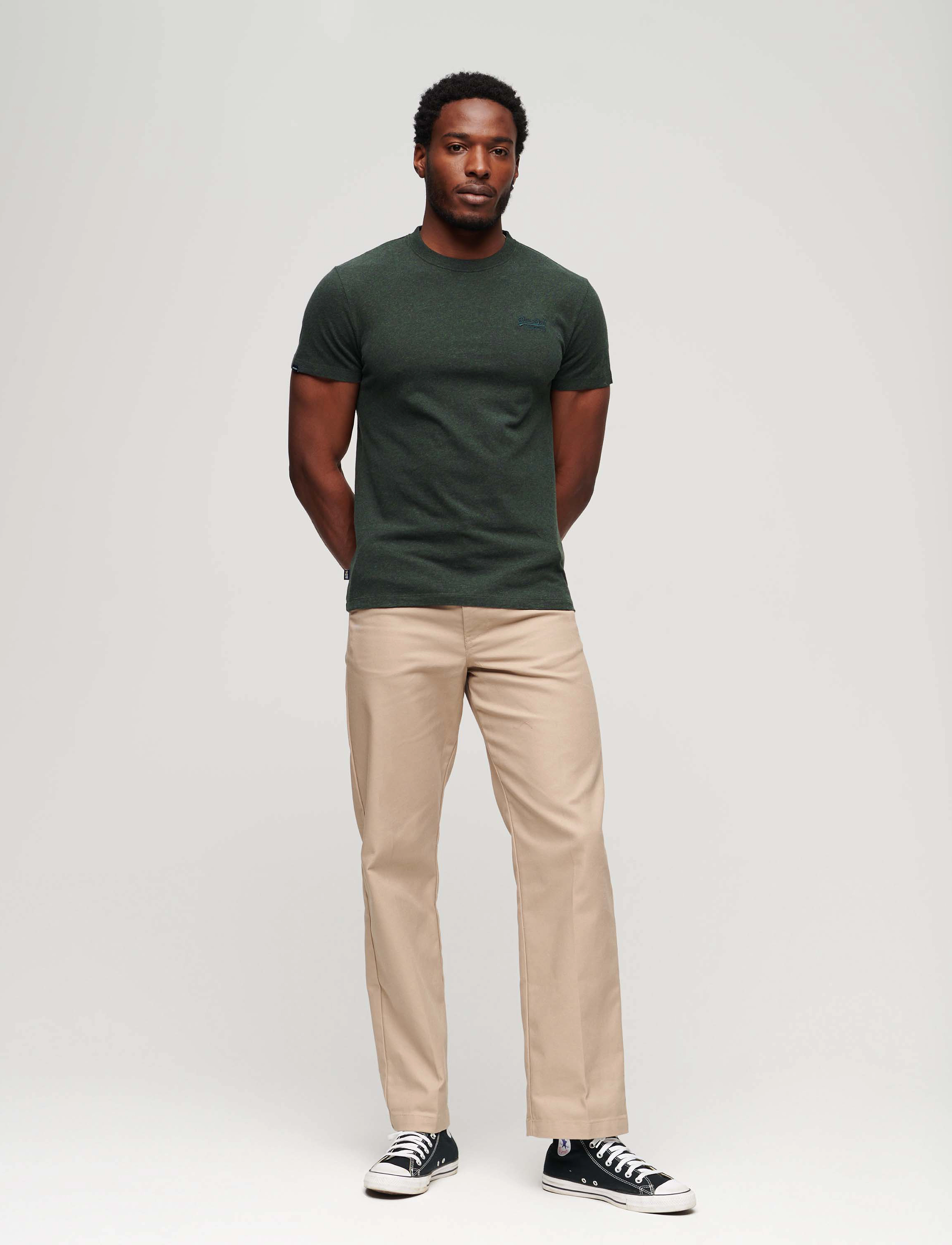 Superdry - ESSENTIAL LOGO EMB TEE - lägsta priserna - campus green grit - 3