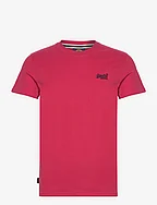 ESSENTIAL LOGO EMB TEE - CRANBERRY CRUSH RED