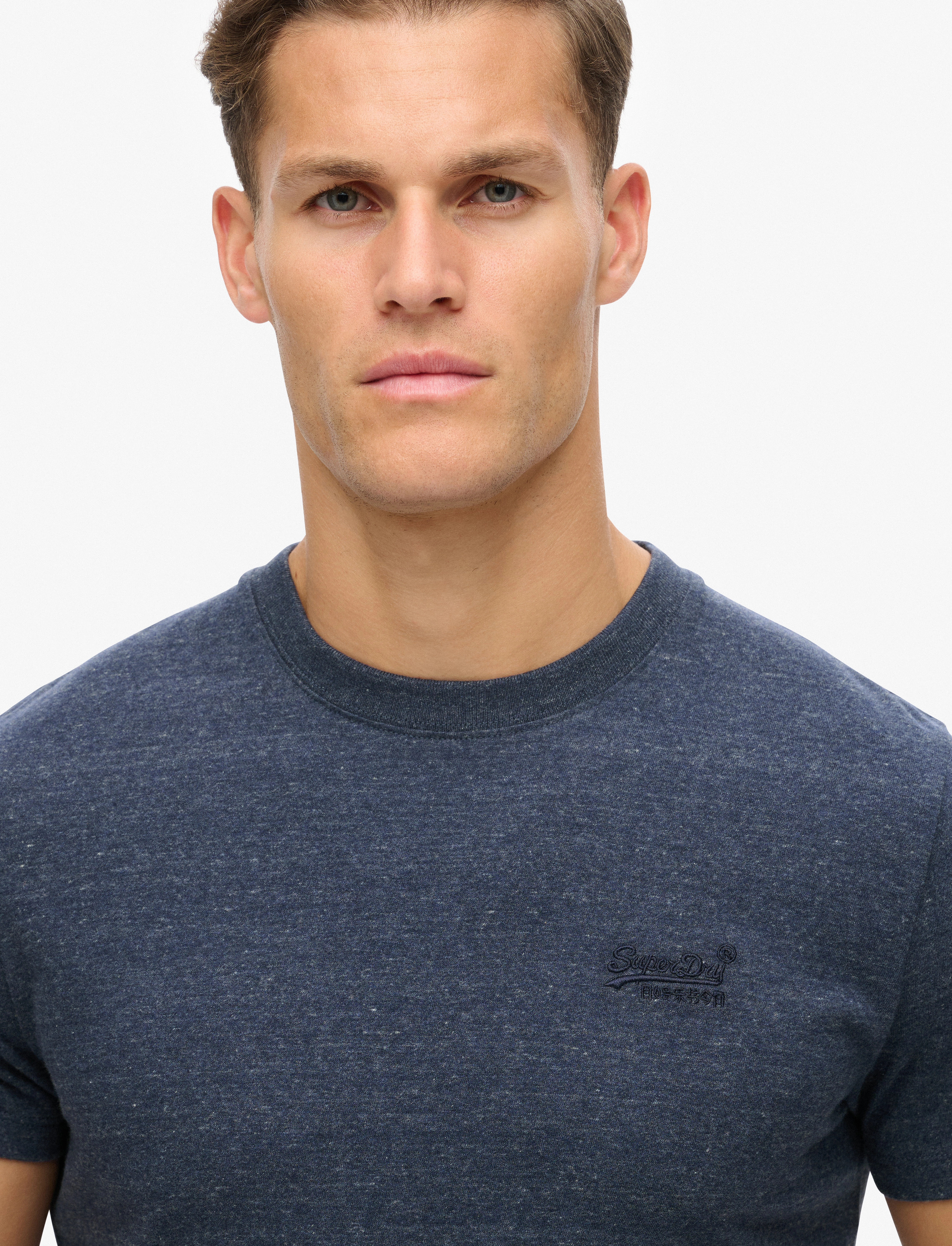 Superdry - VINTAGE LOGO EMB TEE - madalaimad hinnad - dark indigo blue marl - 4