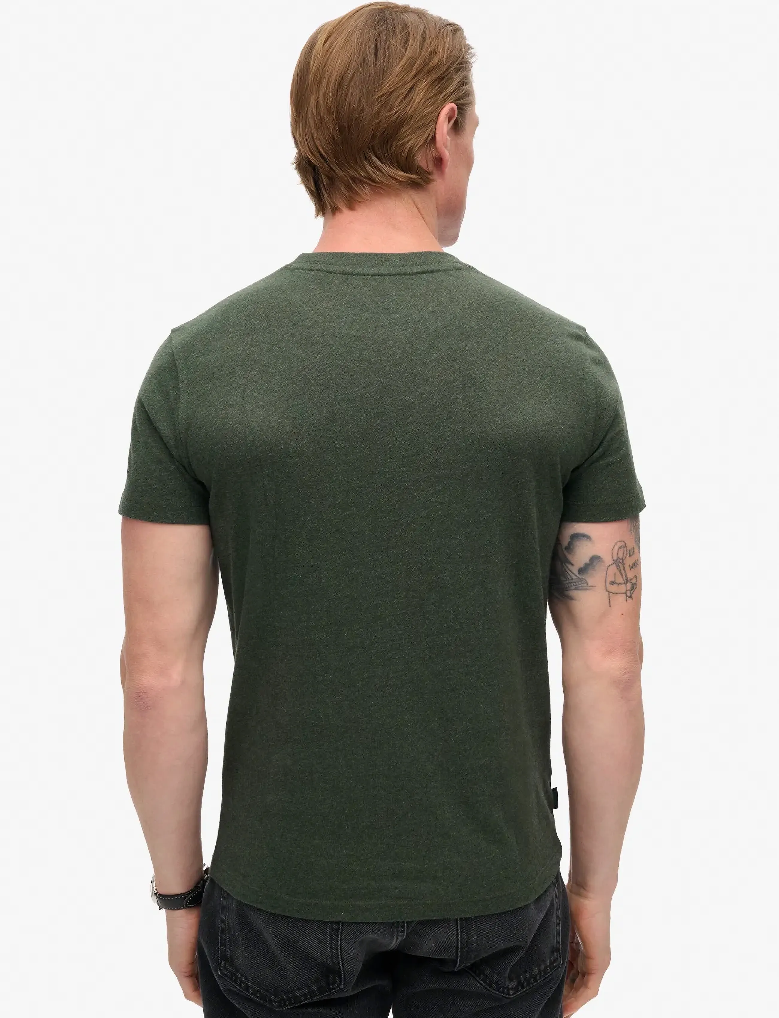 Superdry - VINTAGE LOGO EMB TEE - die niedrigsten preise - deep forest green marl - 3