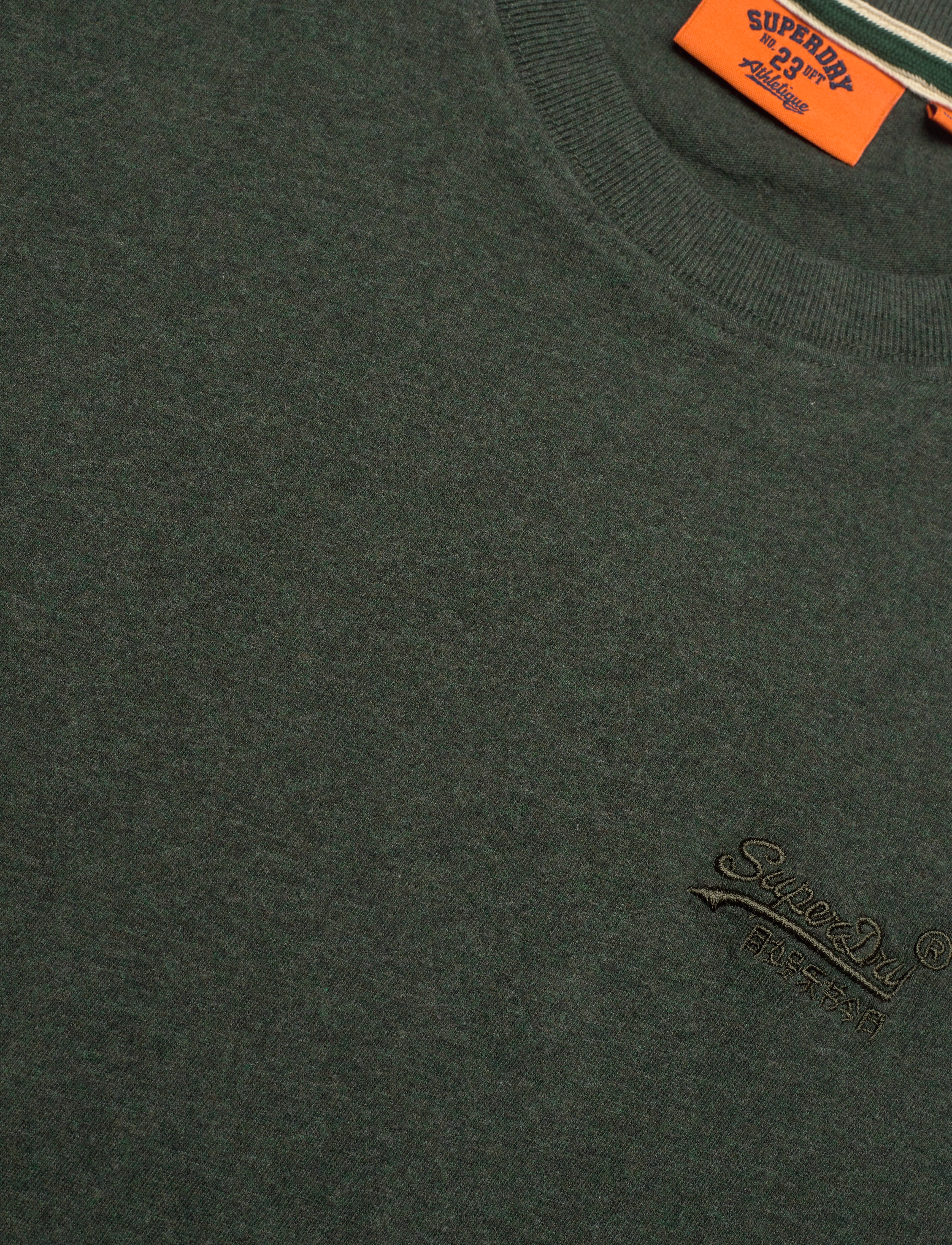 Superdry - VINTAGE LOGO EMB TEE - die niedrigsten preise - deep forest green marl - 5