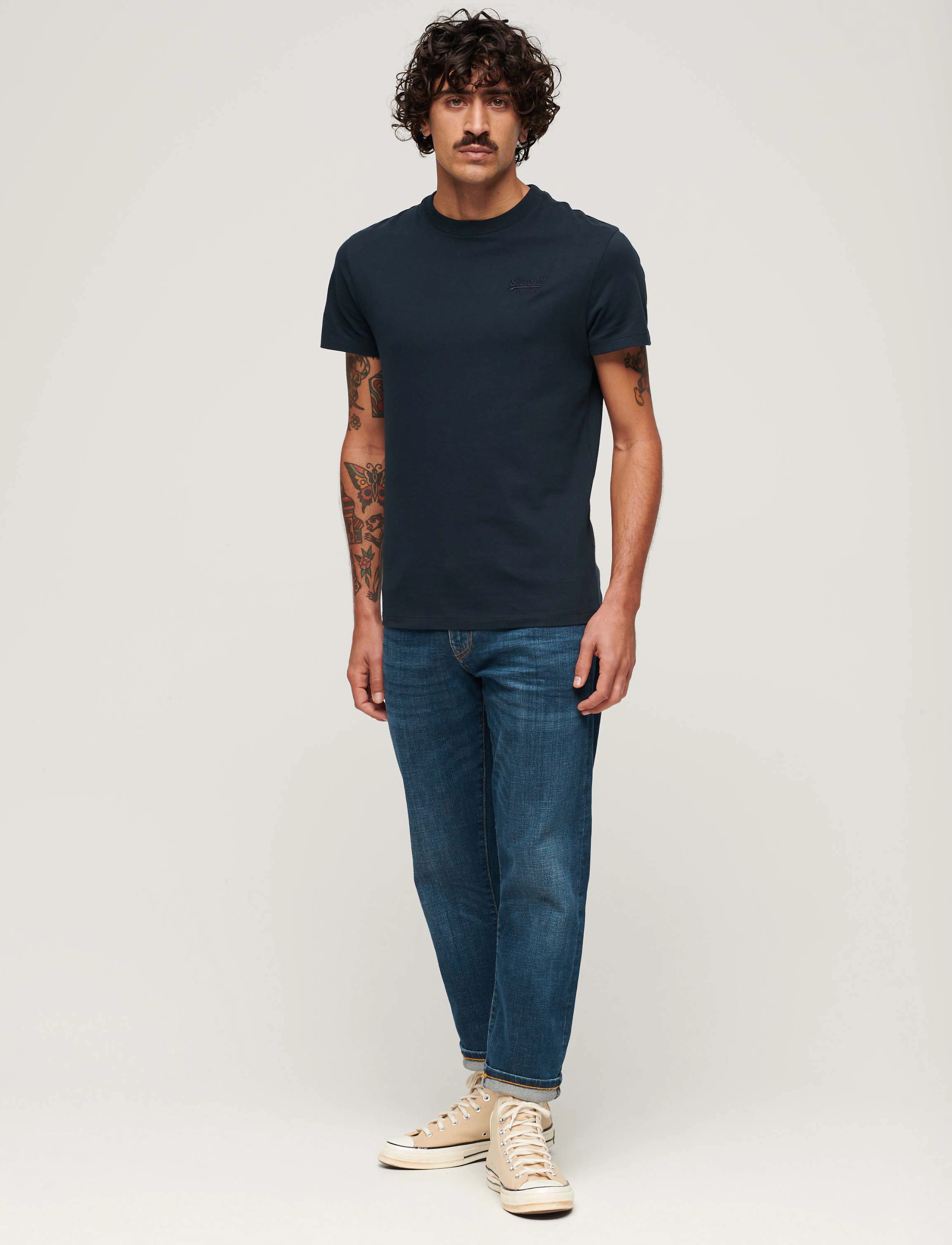 Superdry - VINTAGE LOGO EMB TEE - laveste priser - eclipse navy - 3