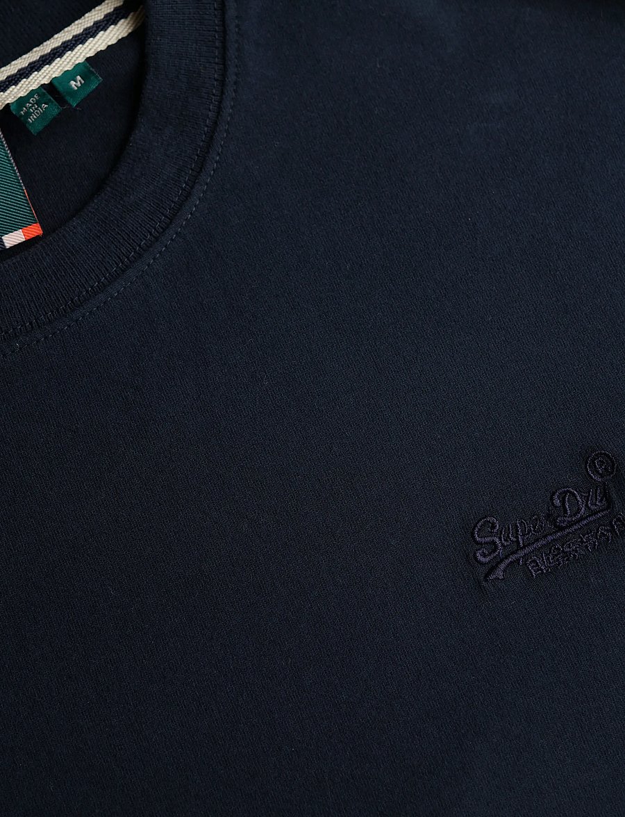 Superdry - VINTAGE LOGO EMB TEE - short-sleeved t-shirts - eclipse navy - 4