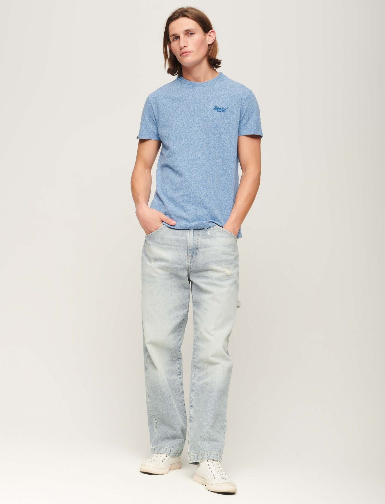 Superdry - ESSENTIAL LOGO EMB TEE - t-shirts à manches courtes - fresh blue grit - 4