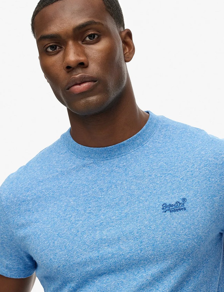 Superdry - VINTAGE LOGO EMB TEE - short-sleeved t-shirts - fresh blue grit - 3
