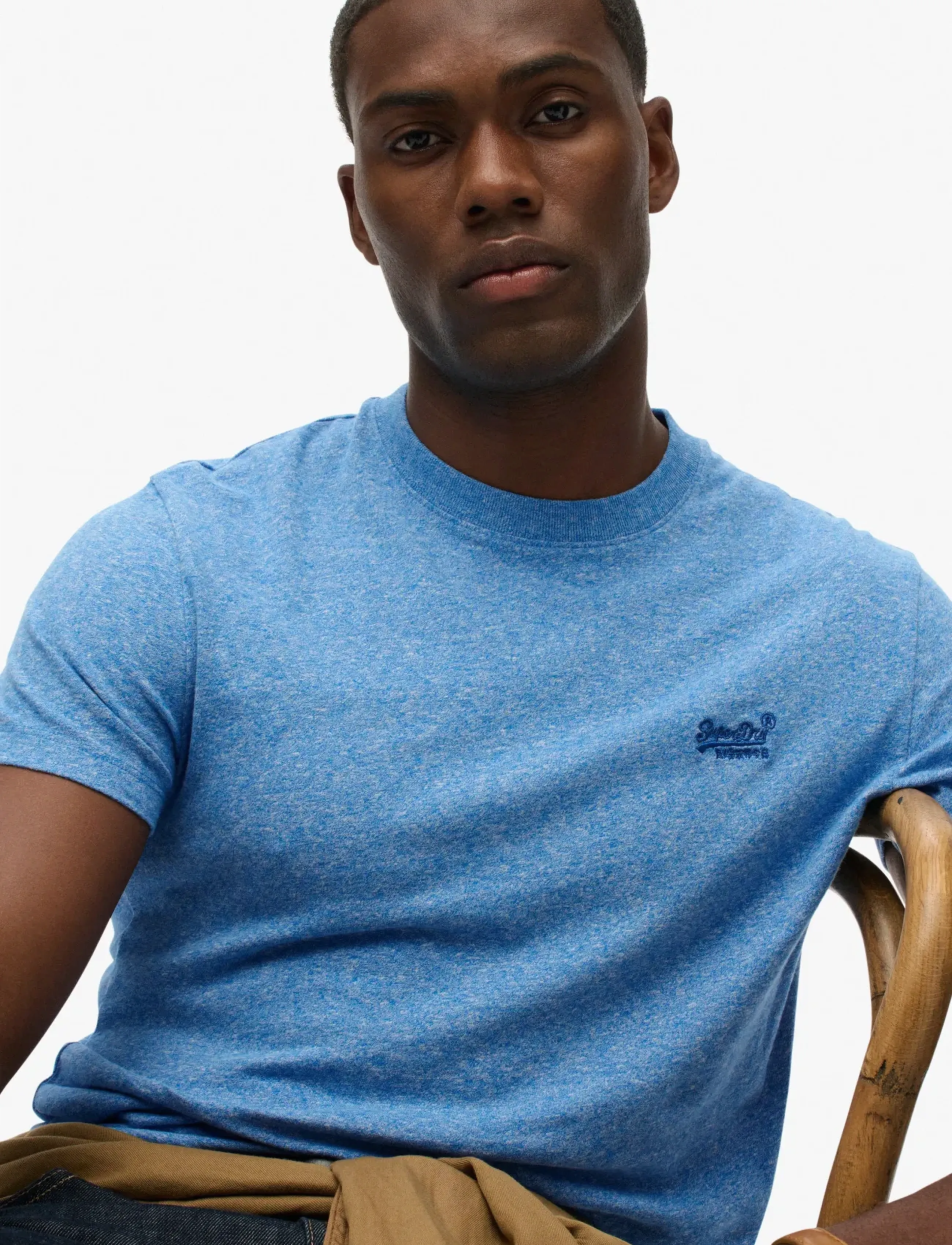 Superdry - VINTAGE LOGO EMB TEE - laveste priser - fresh blue grit - 4