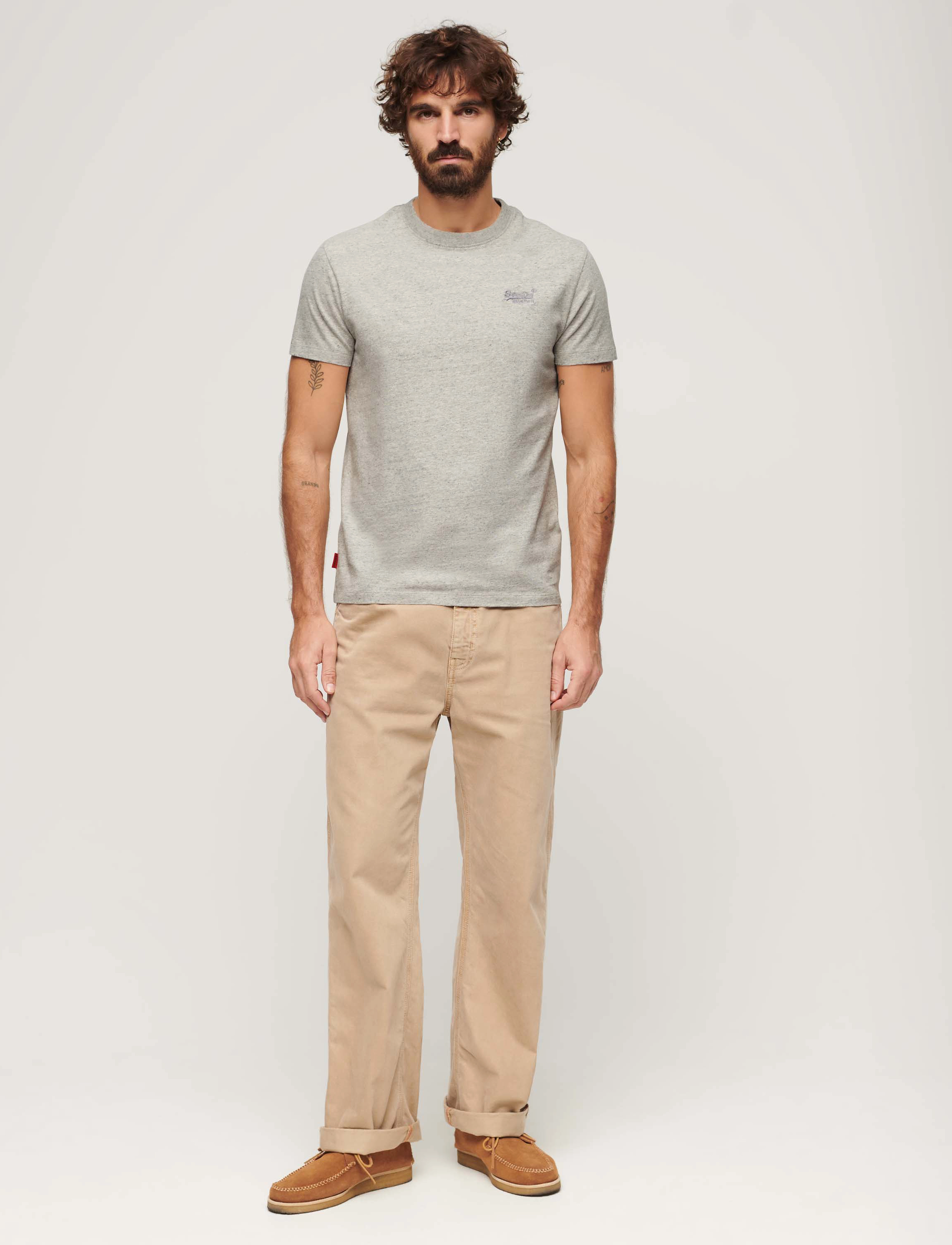 Superdry - VINTAGE LOGO EMB TEE - laveste priser - grey fleck marl - 3