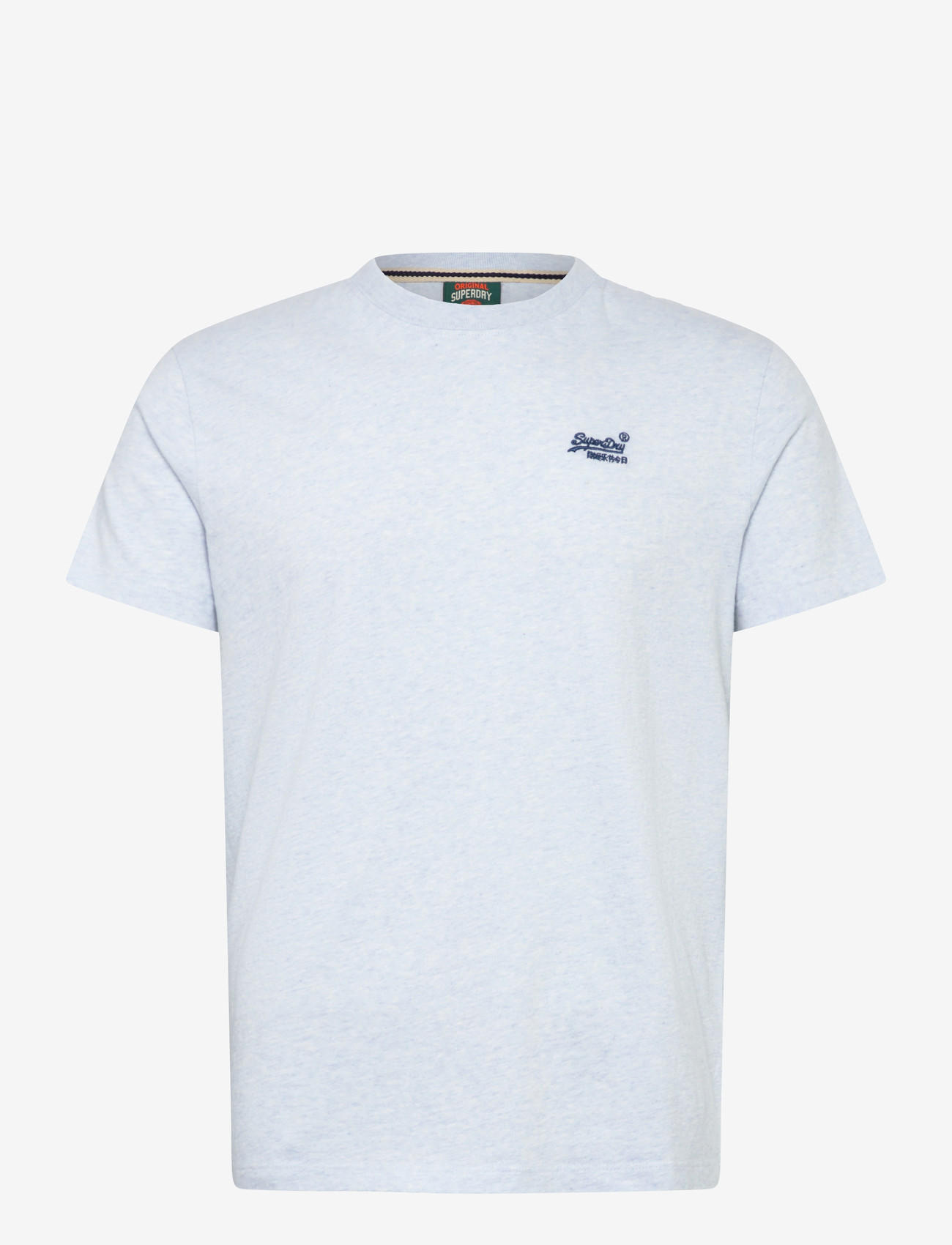 Superdry - ESSENTIAL LOGO EMB TEE - short-sleeved t-shirts - icy blue marl/navy - 1