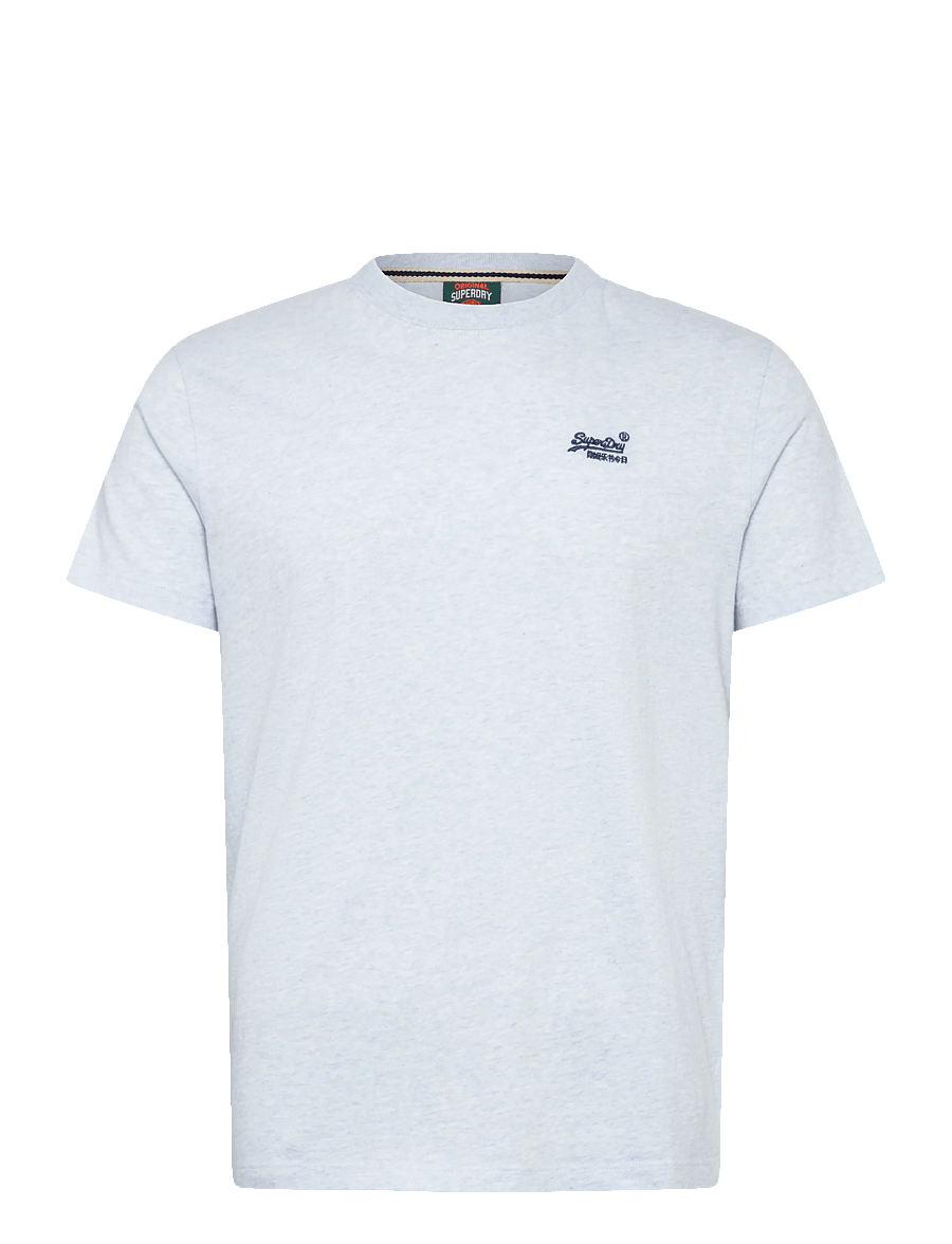 Superdry - VINTAGE LOGO EMB TEE - short-sleeved t-shirts - icy blue marl/navy - 1