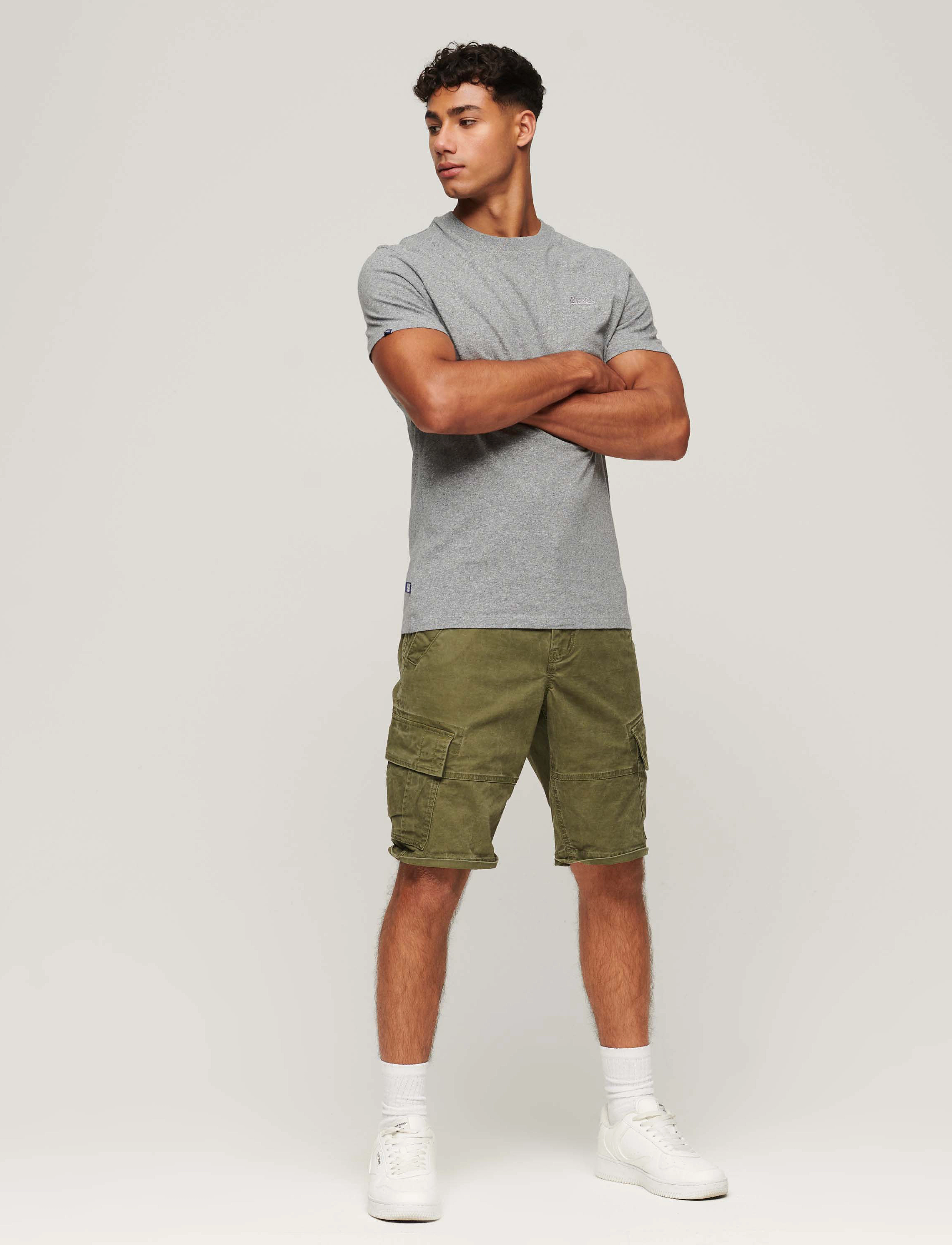 Superdry - VINTAGE LOGO EMB TEE - laveste priser - noos grey marl - 3
