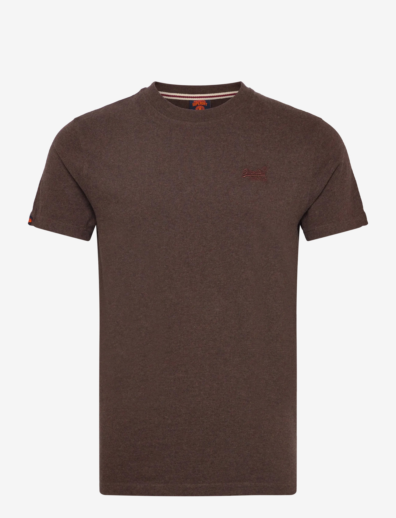 Superdry - ESSENTIAL LOGO EMB TEE - efterårstøj - nutmeg brown marl - 0