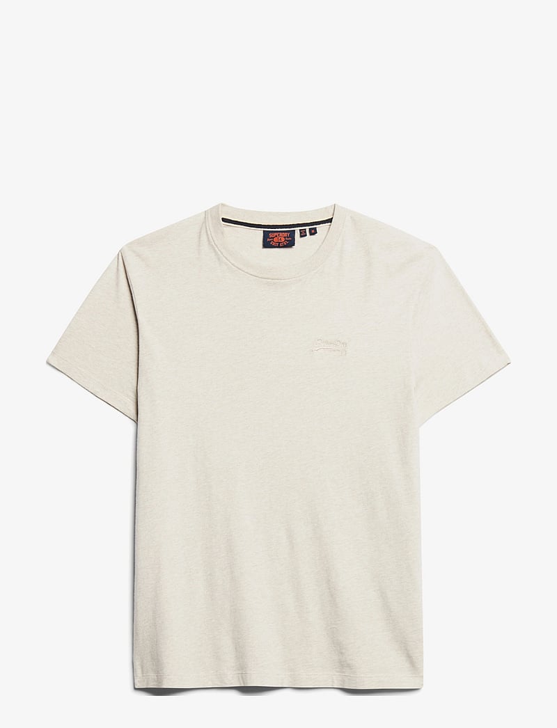 Superdry - ESSENTIAL LOGO EMB TEE - kurzärmelig - oat cream marl - 1