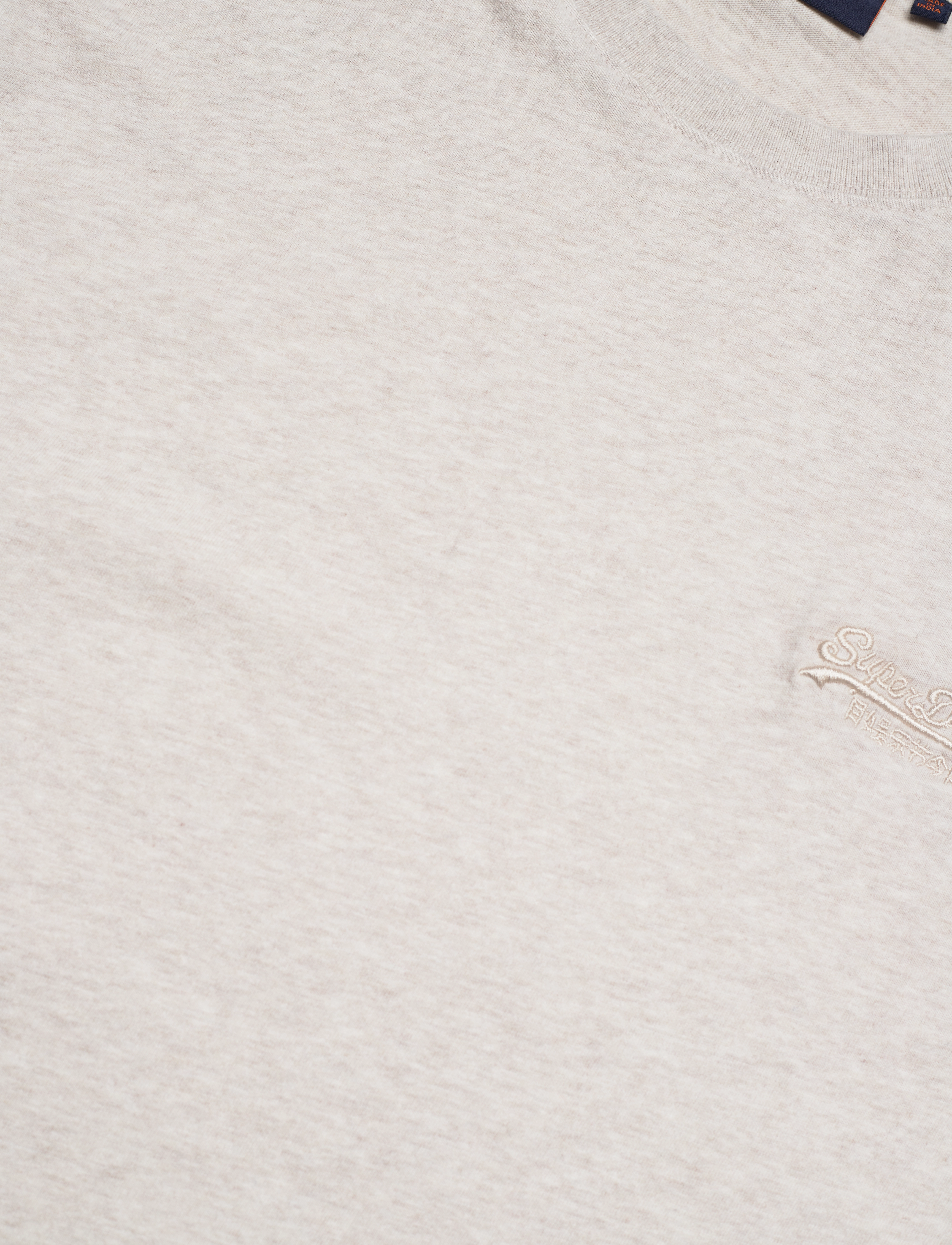 Superdry - VINTAGE LOGO EMB TEE - madalaimad hinnad - oat cream marl - 5