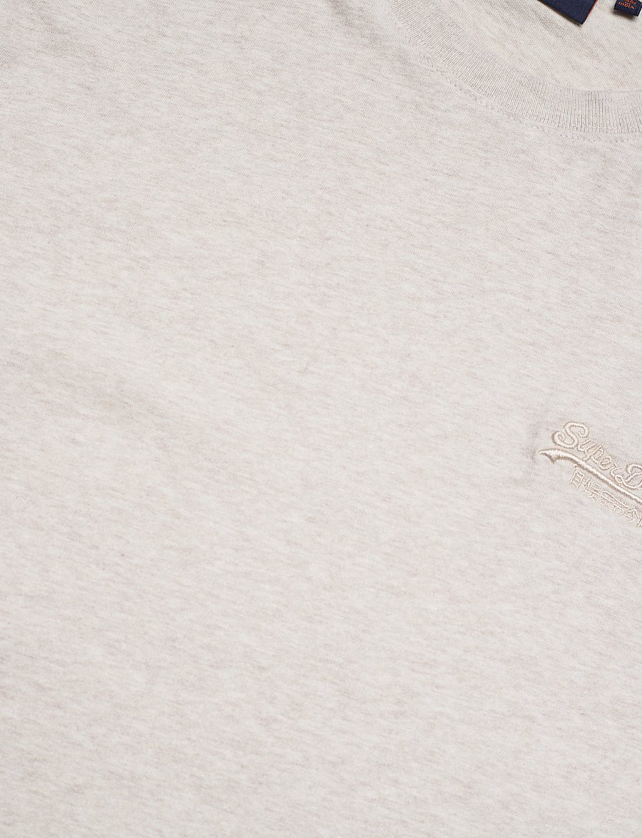 Superdry - VINTAGE LOGO EMB TEE - short-sleeved t-shirts - oat cream marl - 5