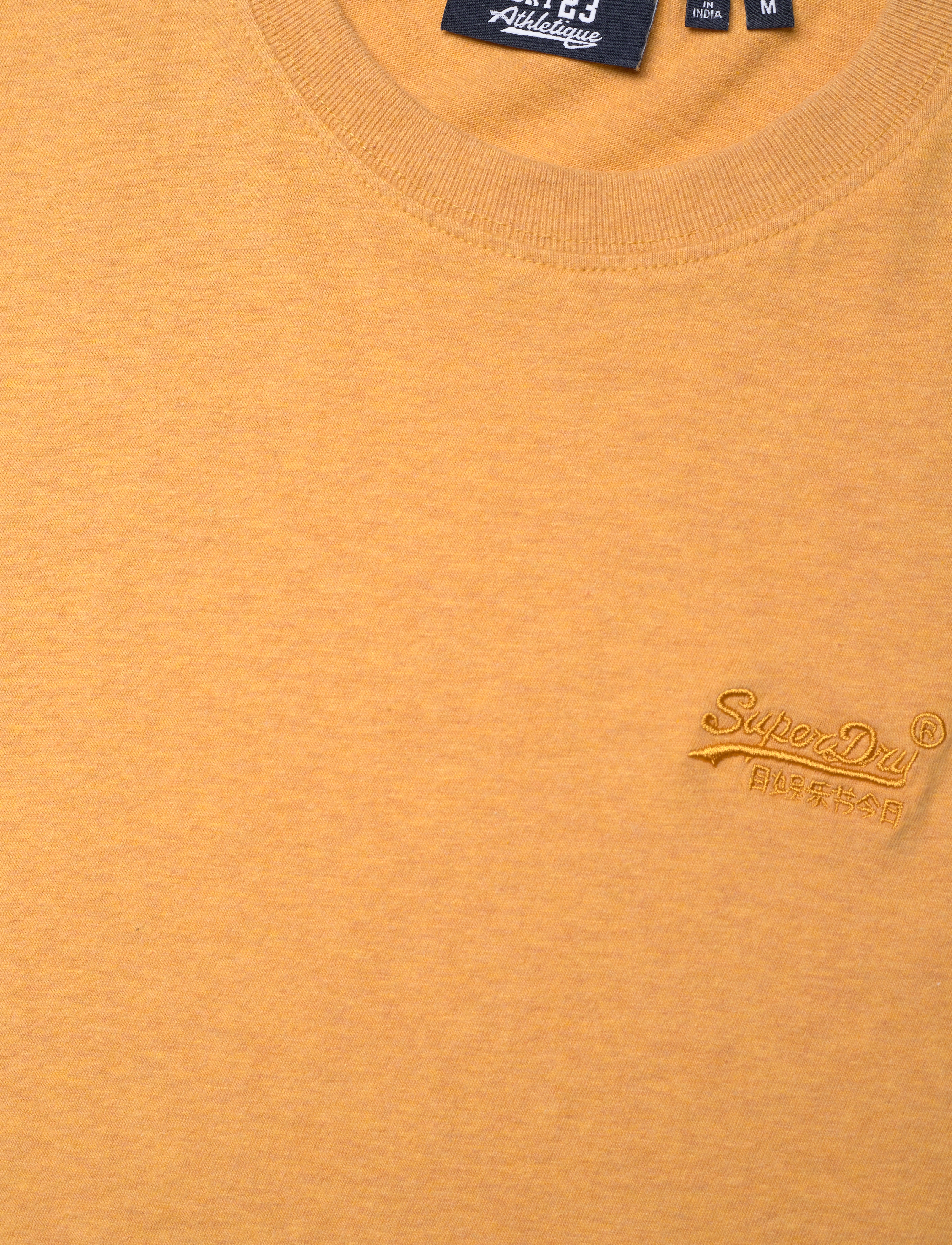 Superdry - VINTAGE LOGO EMB TEE - die niedrigsten preise - ochre yellow marl - 4