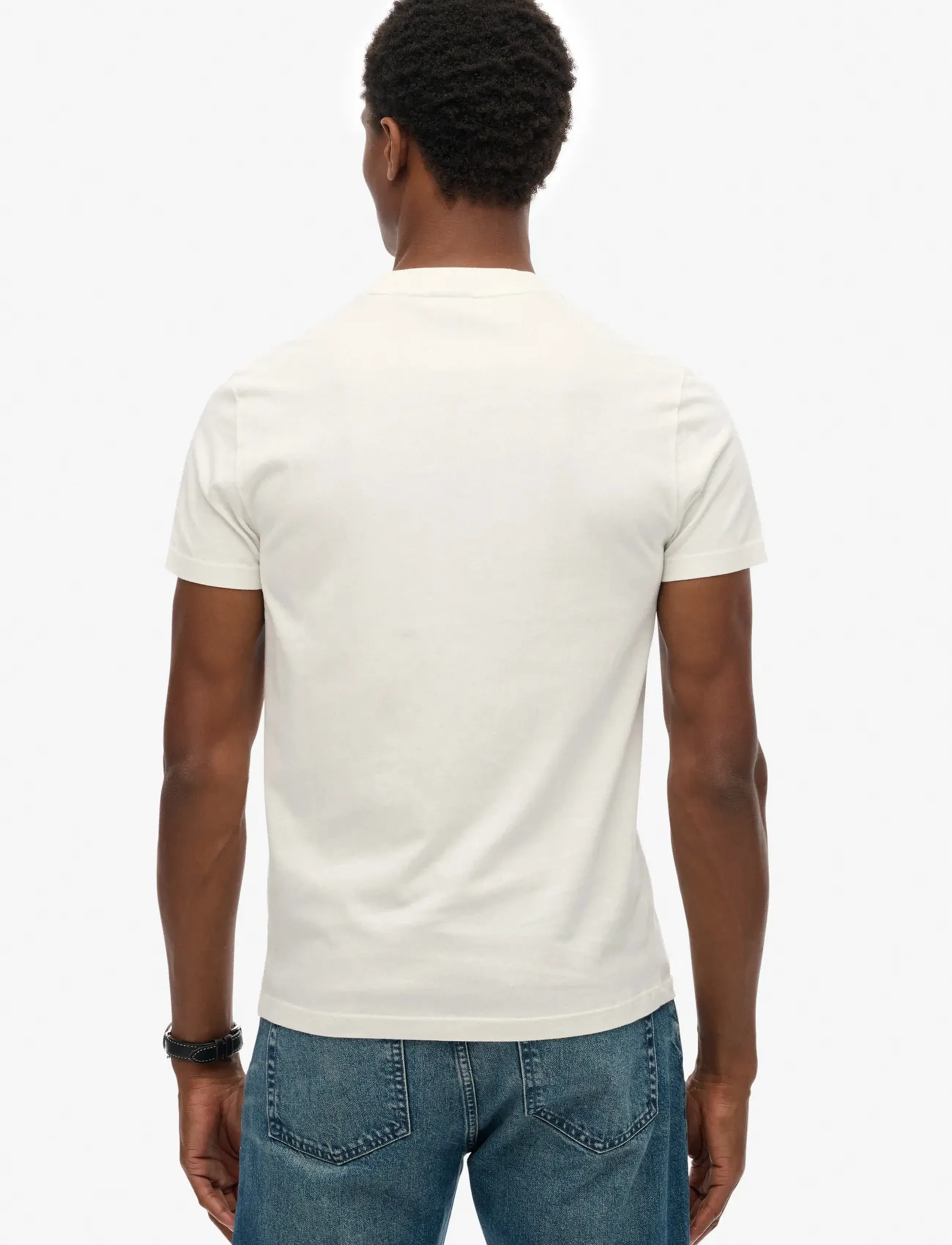 Superdry - VINTAGE LOGO EMB TEE - laveste priser - off white - 5