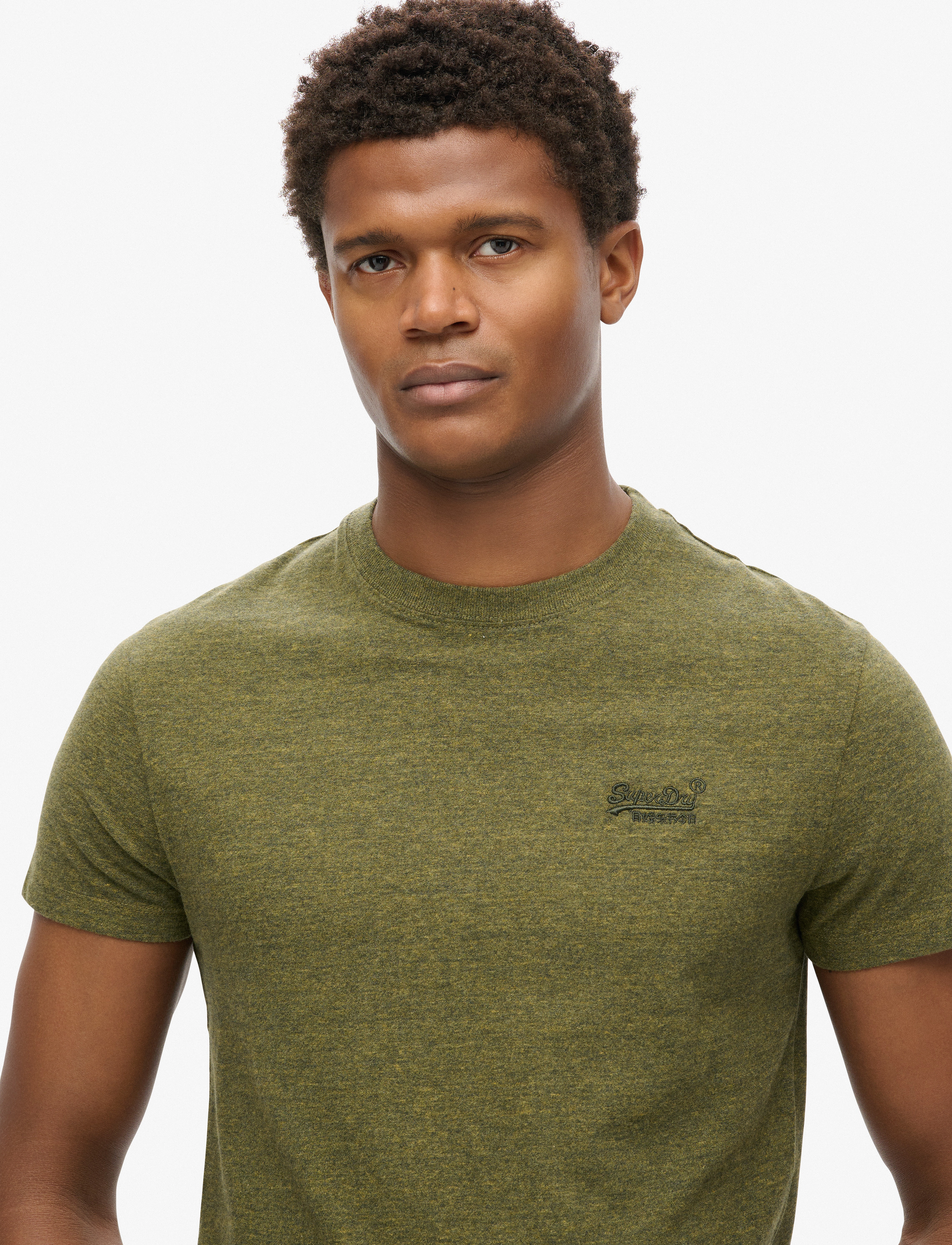 Superdry - VINTAGE LOGO EMB TEE - laveste priser - olive fleck marl - 4