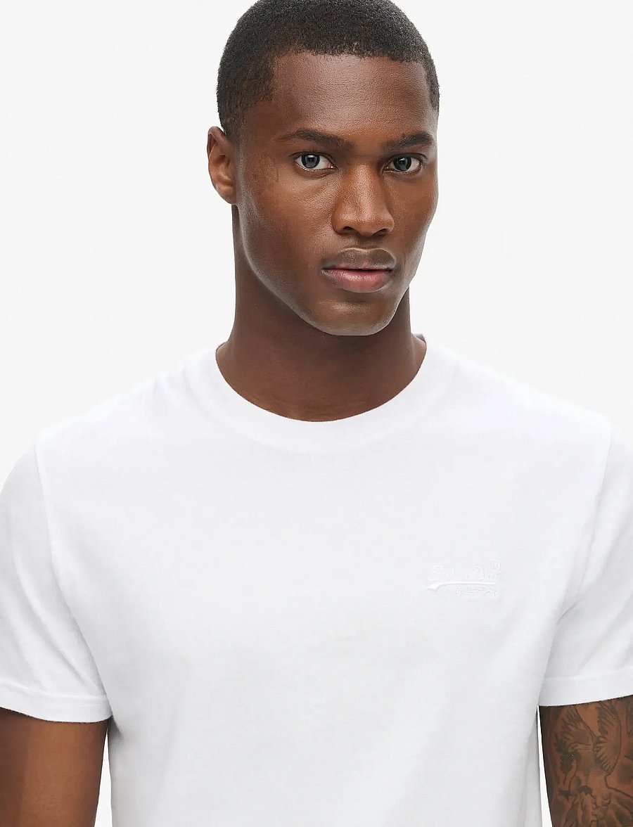 Superdry - VINTAGE LOGO EMB TEE - short-sleeved t-shirts - optic - 4