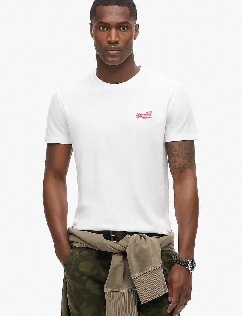 Superdry - ESSENTIAL LOGO EMB TEE - kurzärmelig - optic/hazard orange - 0