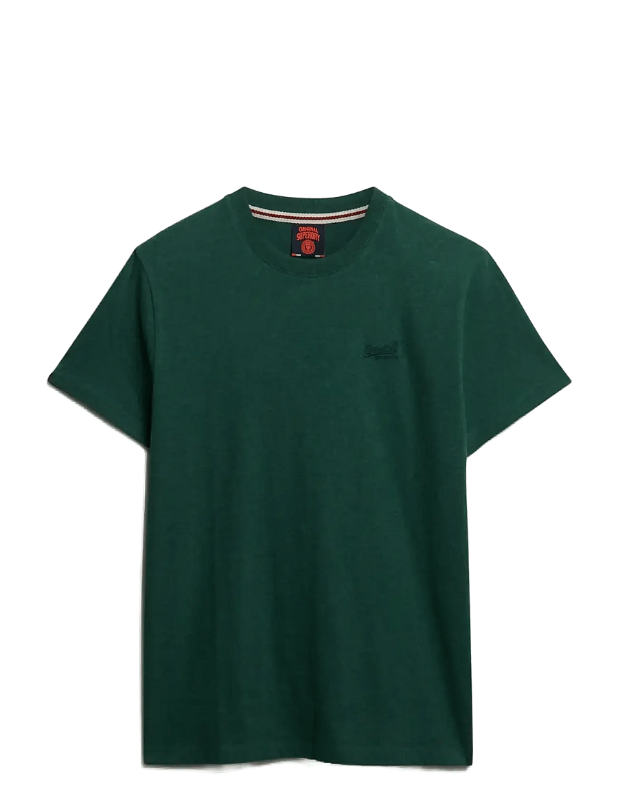 Superdry - VINTAGE LOGO EMB TEE - short-sleeved t-shirts - pitch green marl - 1
