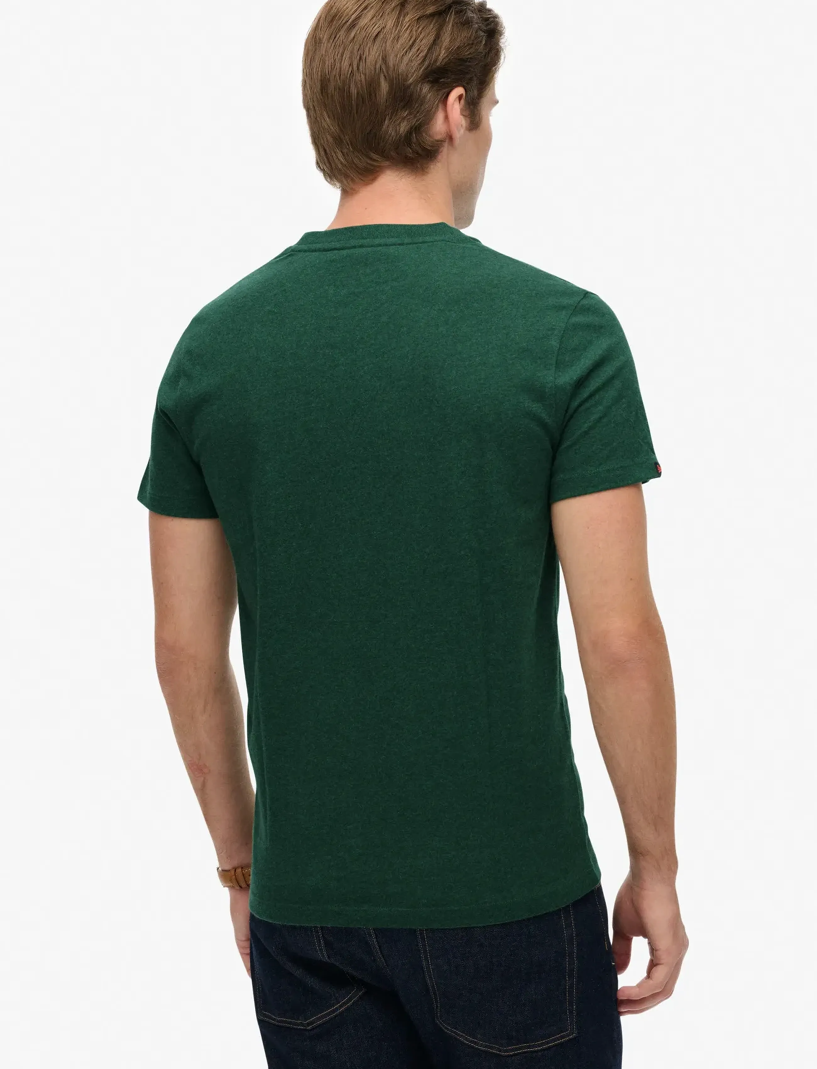 Superdry - VINTAGE LOGO EMB TEE - short-sleeved t-shirts - pitch green marl - 5