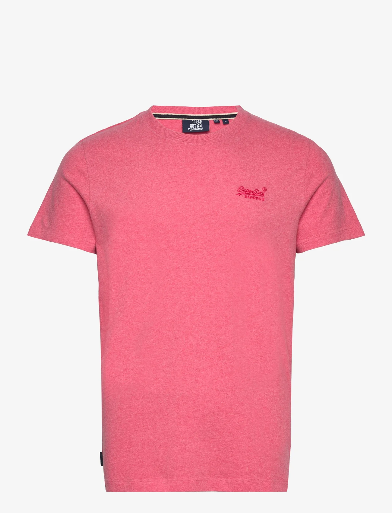 Superdry - ESSENTIAL LOGO EMB TEE - short-sleeved t-shirts - punch pink marl - 1