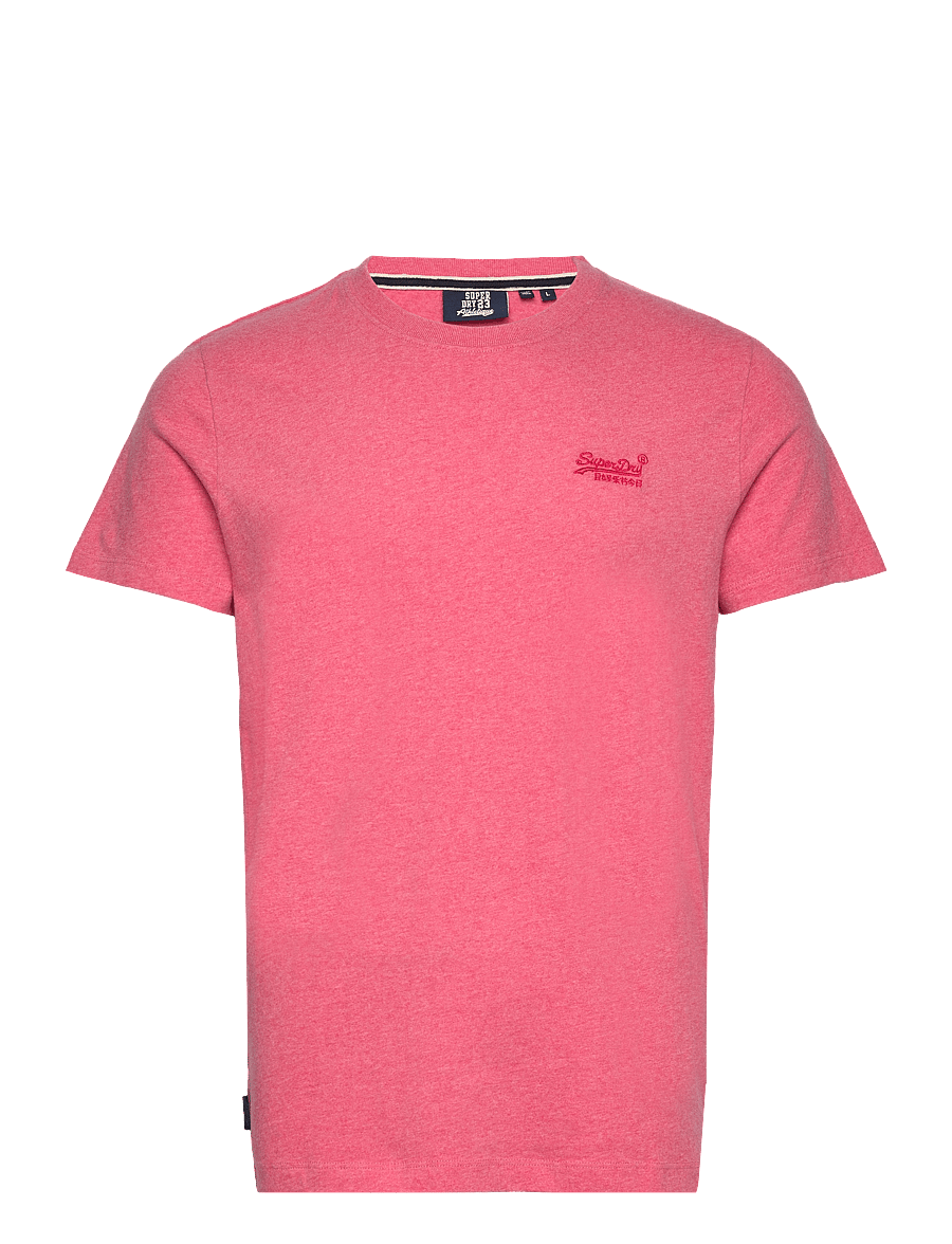 Superdry - ESSENTIAL LOGO EMB TEE - short-sleeved t-shirts - punch pink marl - 1
