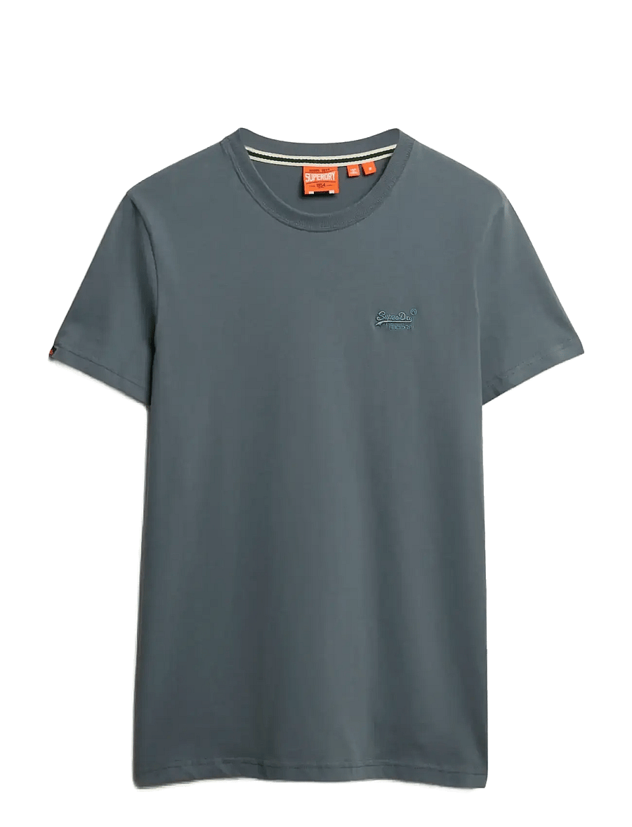 Superdry - VINTAGE LOGO EMB TEE - short-sleeved t-shirts - stormy weather blue - 1