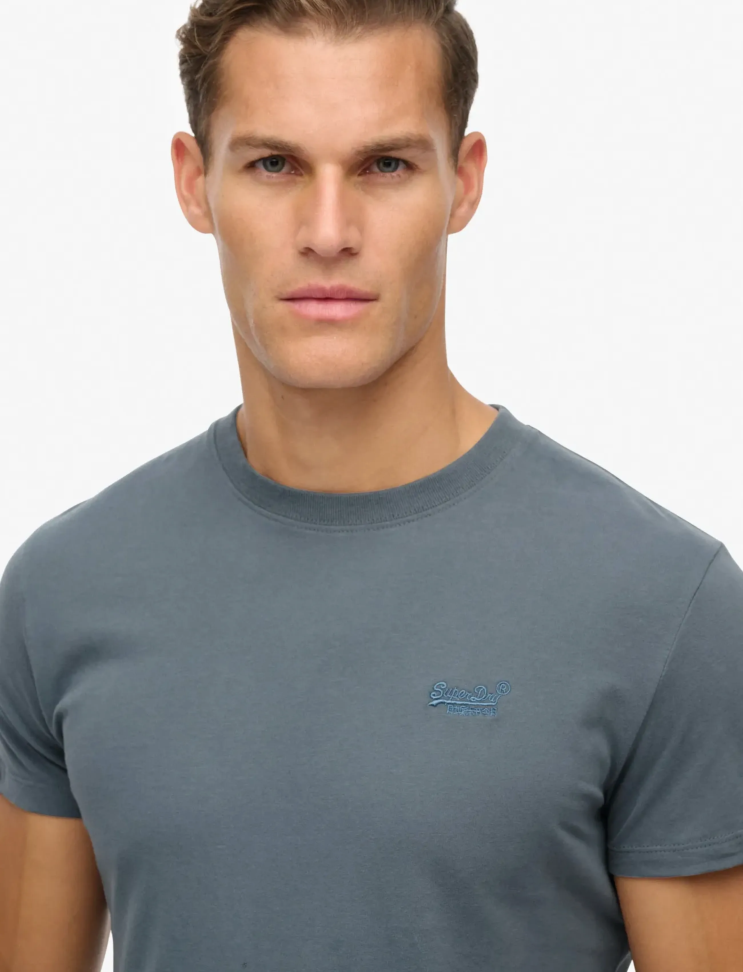 Superdry - VINTAGE LOGO EMB TEE - short-sleeved t-shirts - stormy weather blue - 2