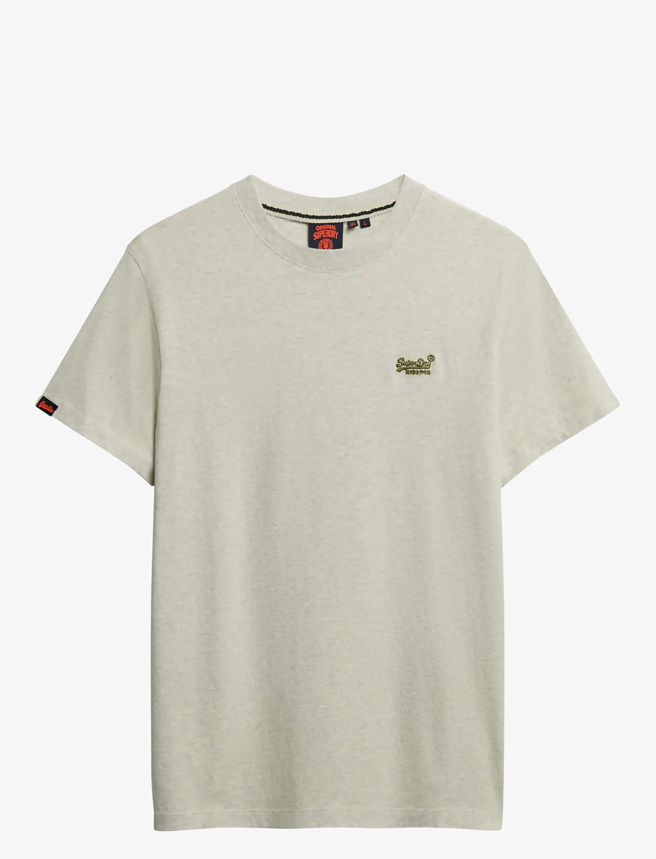 Superdry - VINTAGE LOGO EMB TEE - laveste priser - straw grey marl - 1