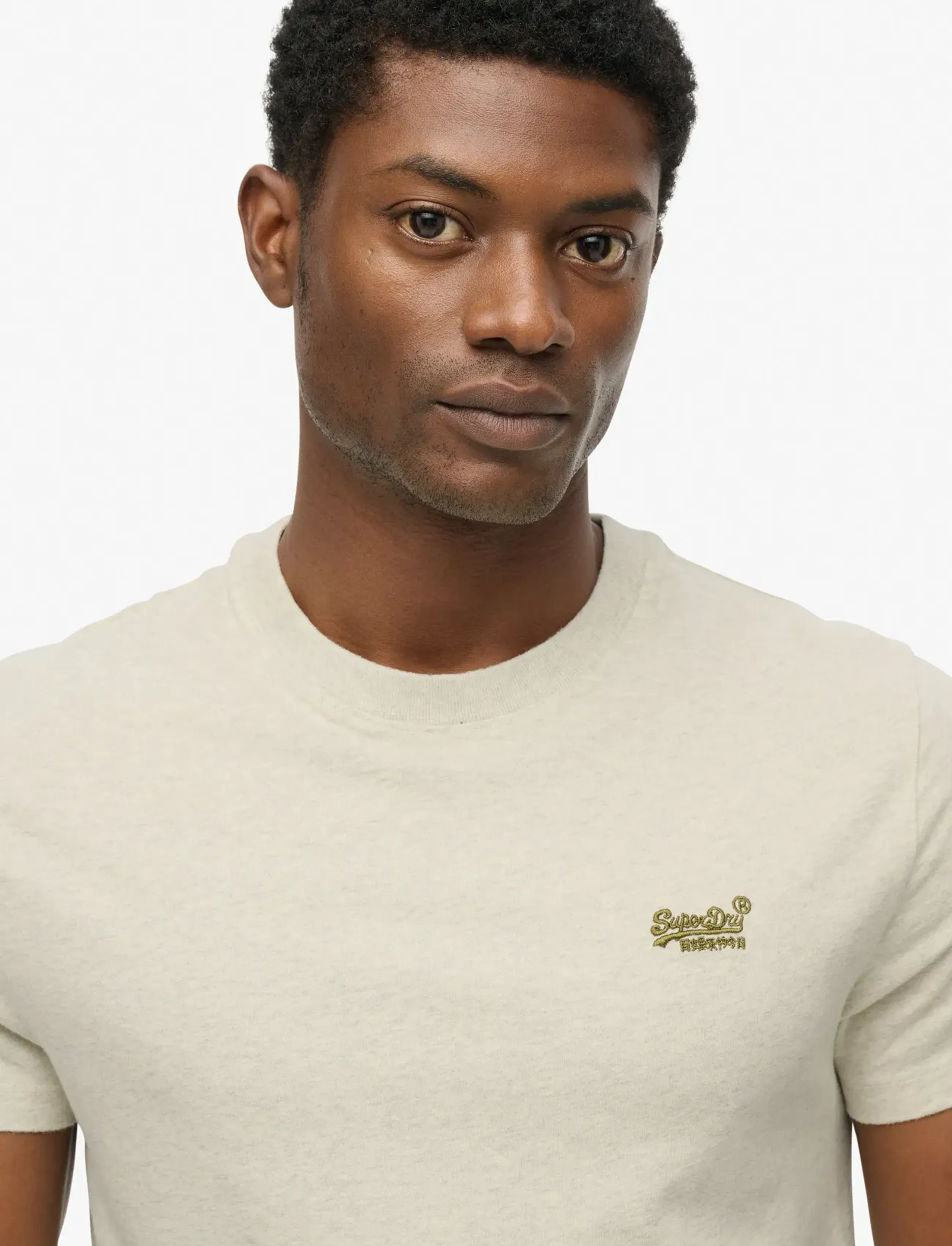 Superdry - VINTAGE LOGO EMB TEE - laveste priser - straw grey marl - 2