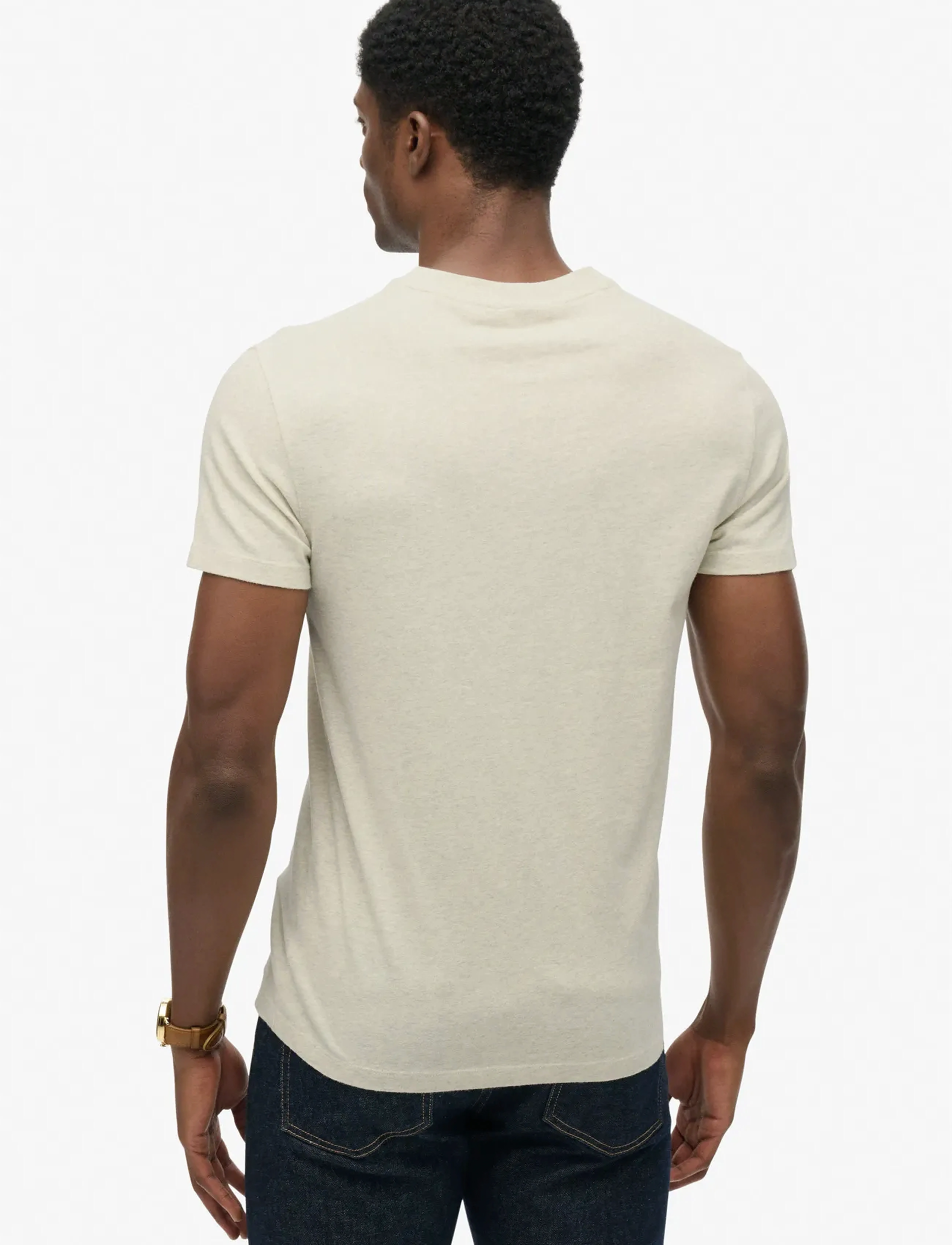 Superdry - VINTAGE LOGO EMB TEE - laveste priser - straw grey marl - 5