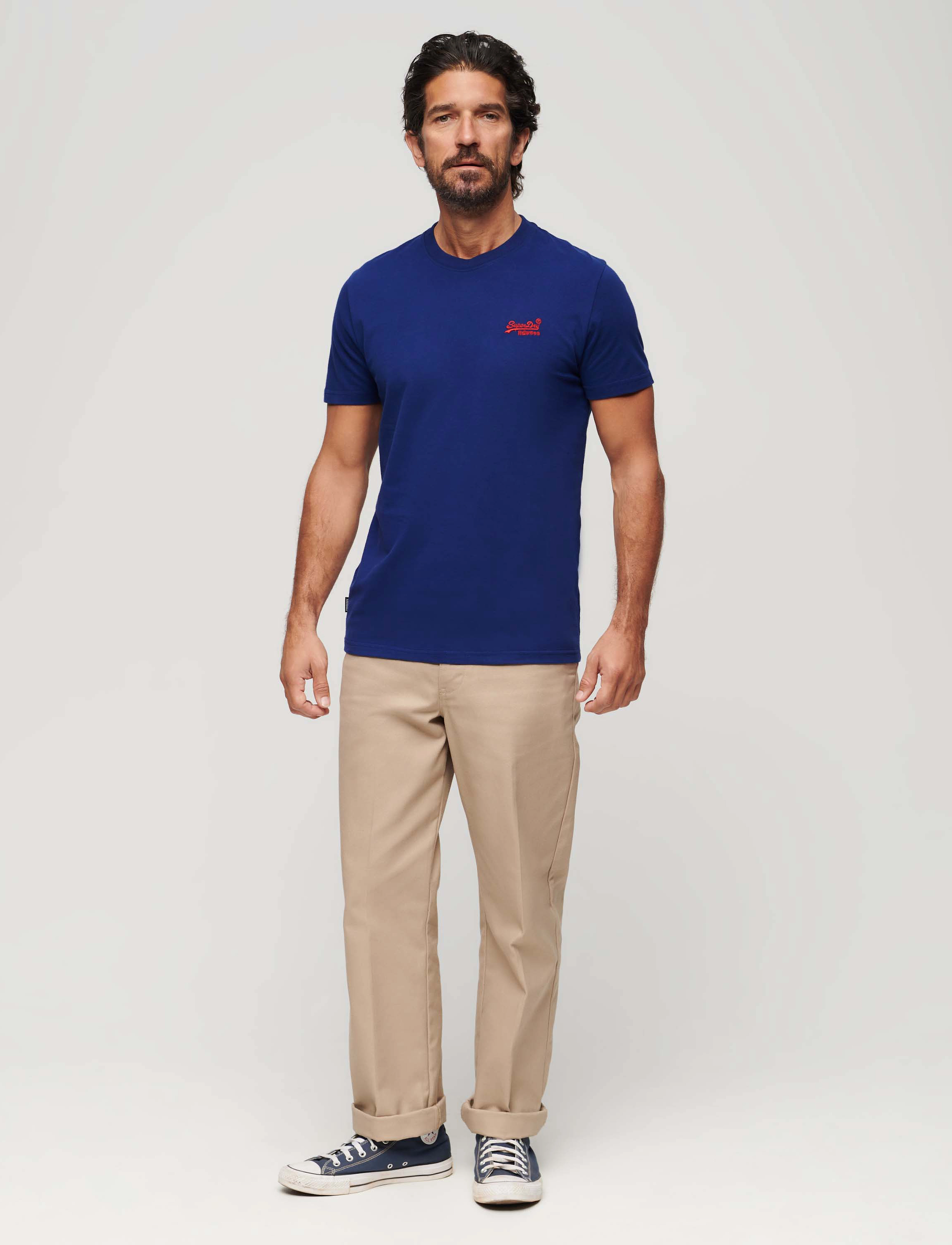 Superdry - VINTAGE LOGO EMB TEE - laveste priser - supermarine navy - 3