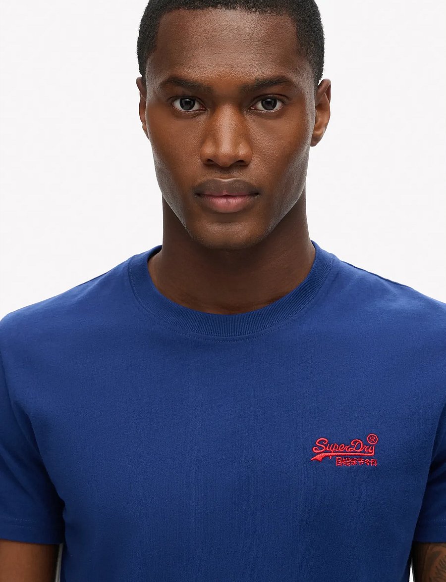 Superdry - VINTAGE LOGO EMB TEE - short-sleeved t-shirts - supermarine navy - 4