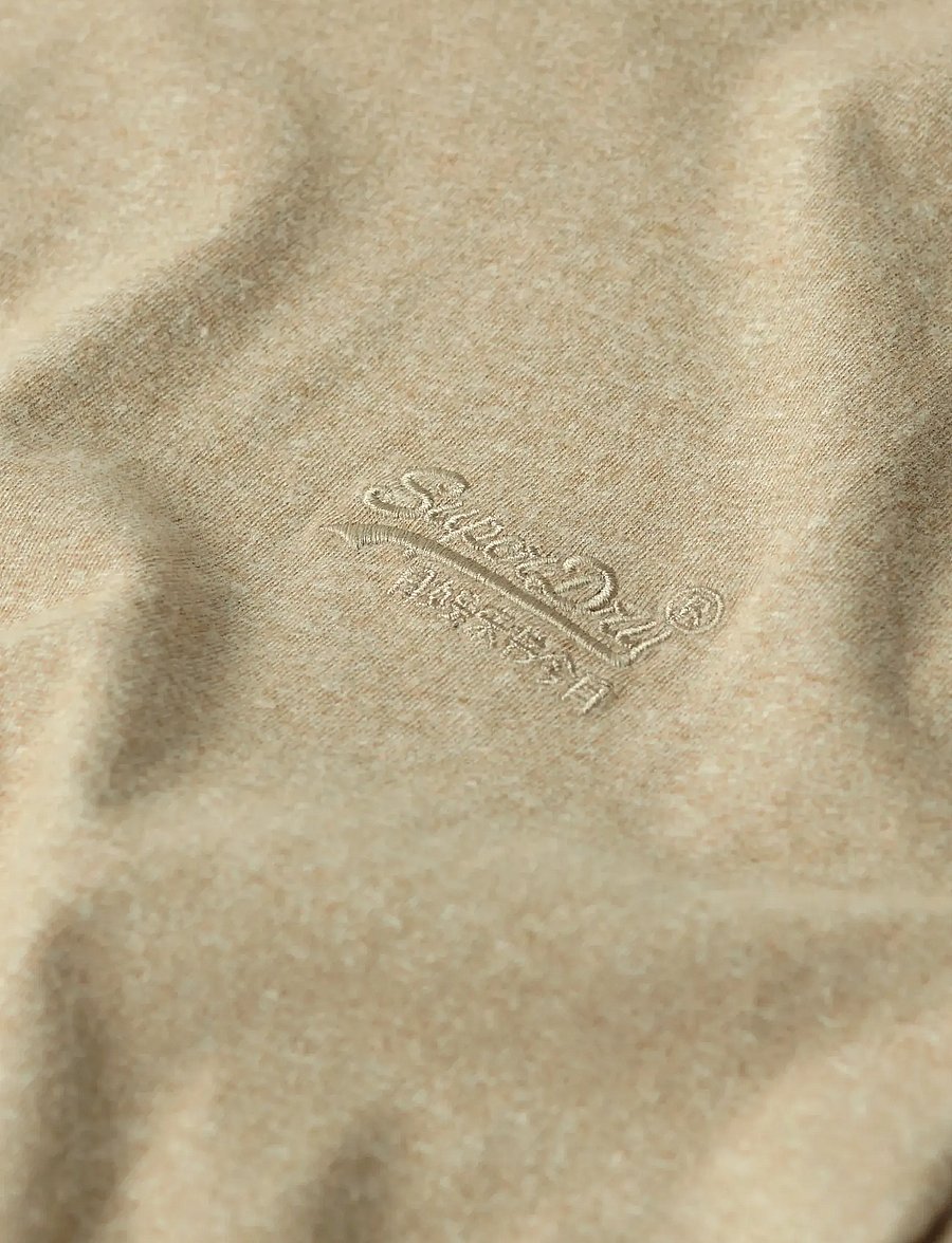 Superdry - VINTAGE LOGO EMB TEE - short-sleeved t-shirts - tan brown fleck marl - 5