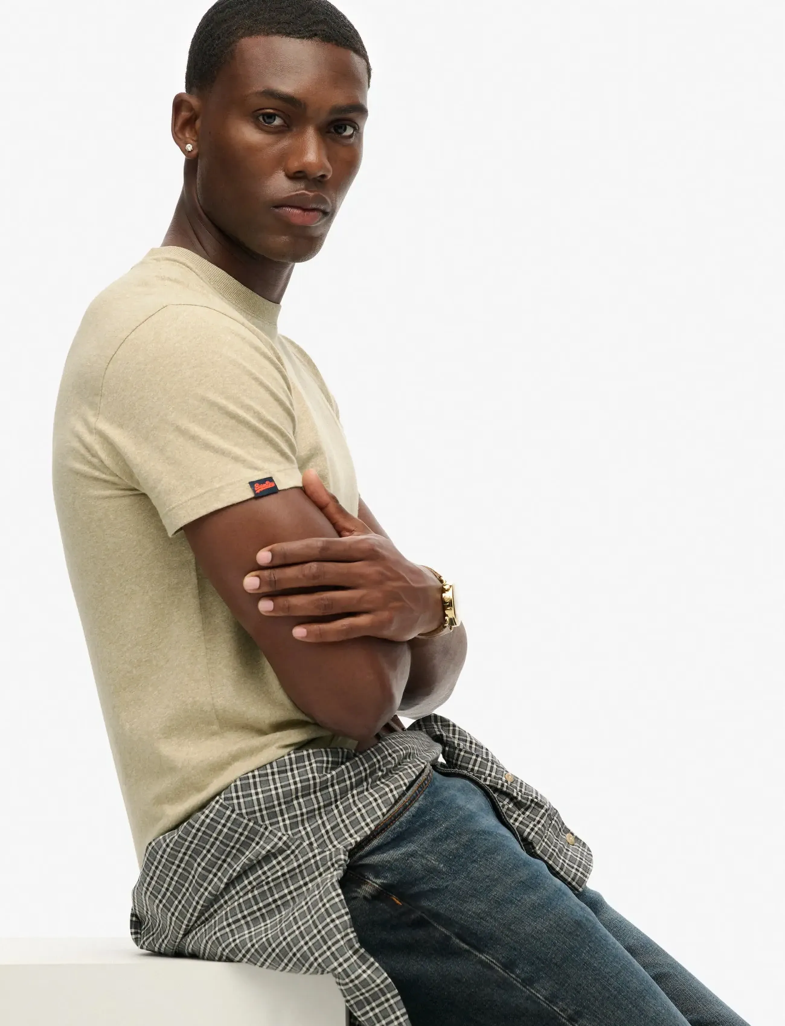 Superdry Essential Logo Emb Tee t-shirts - bas herr – bild 7