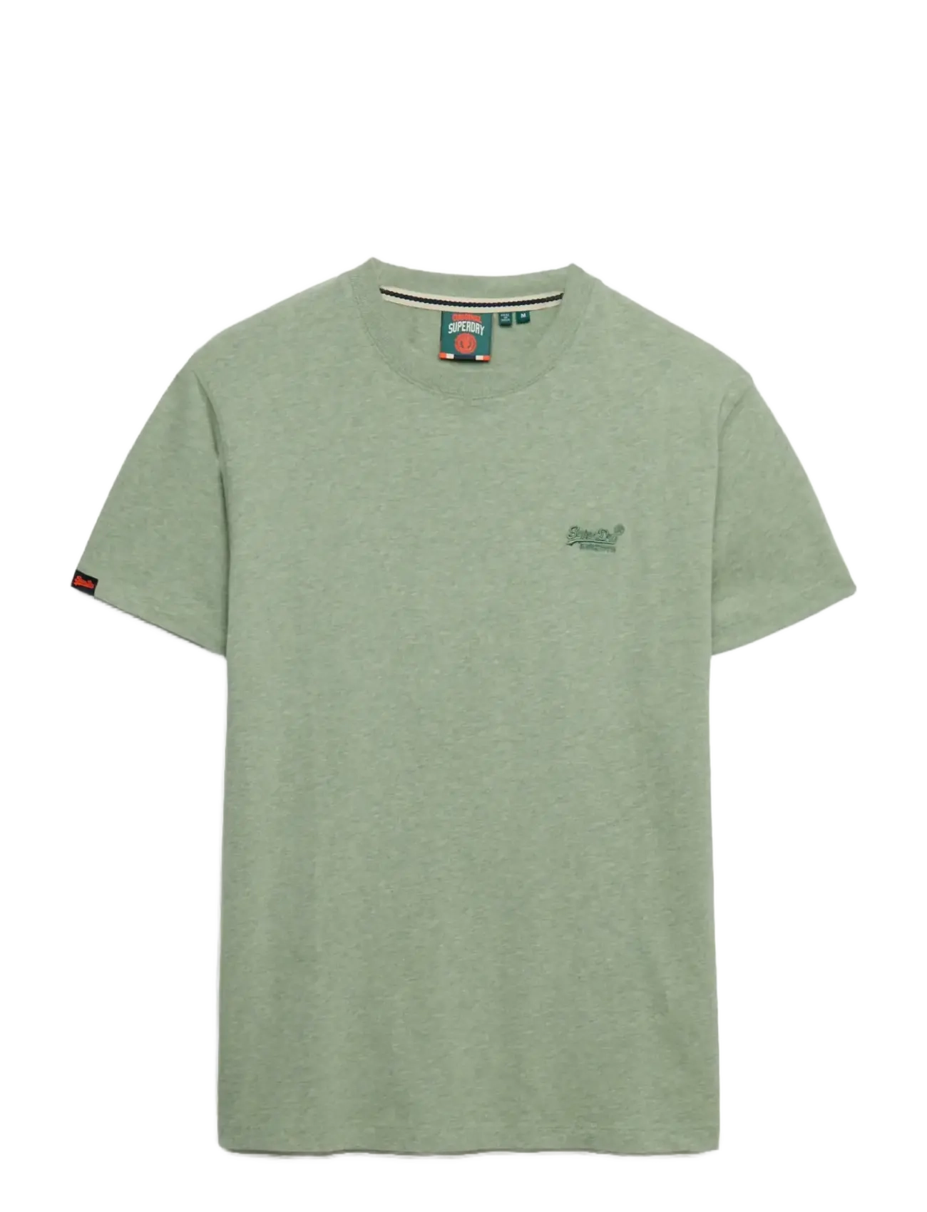 Superdry ESSENTIAL LOGO EMB TEE - Riided - VINTAGE SAGE GREEN MARL / green
