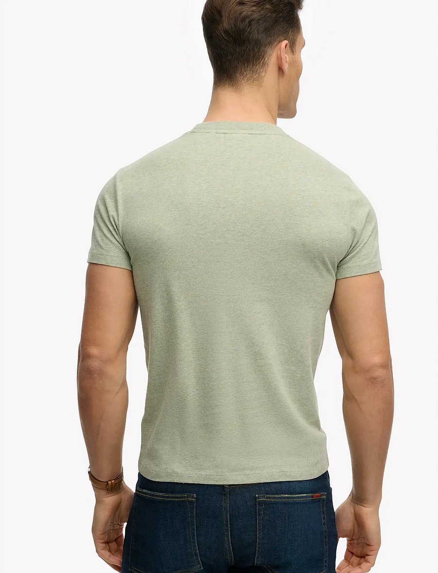 Superdry - VINTAGE LOGO EMB TEE - short-sleeved t-shirts - vintage sage green marl - 5