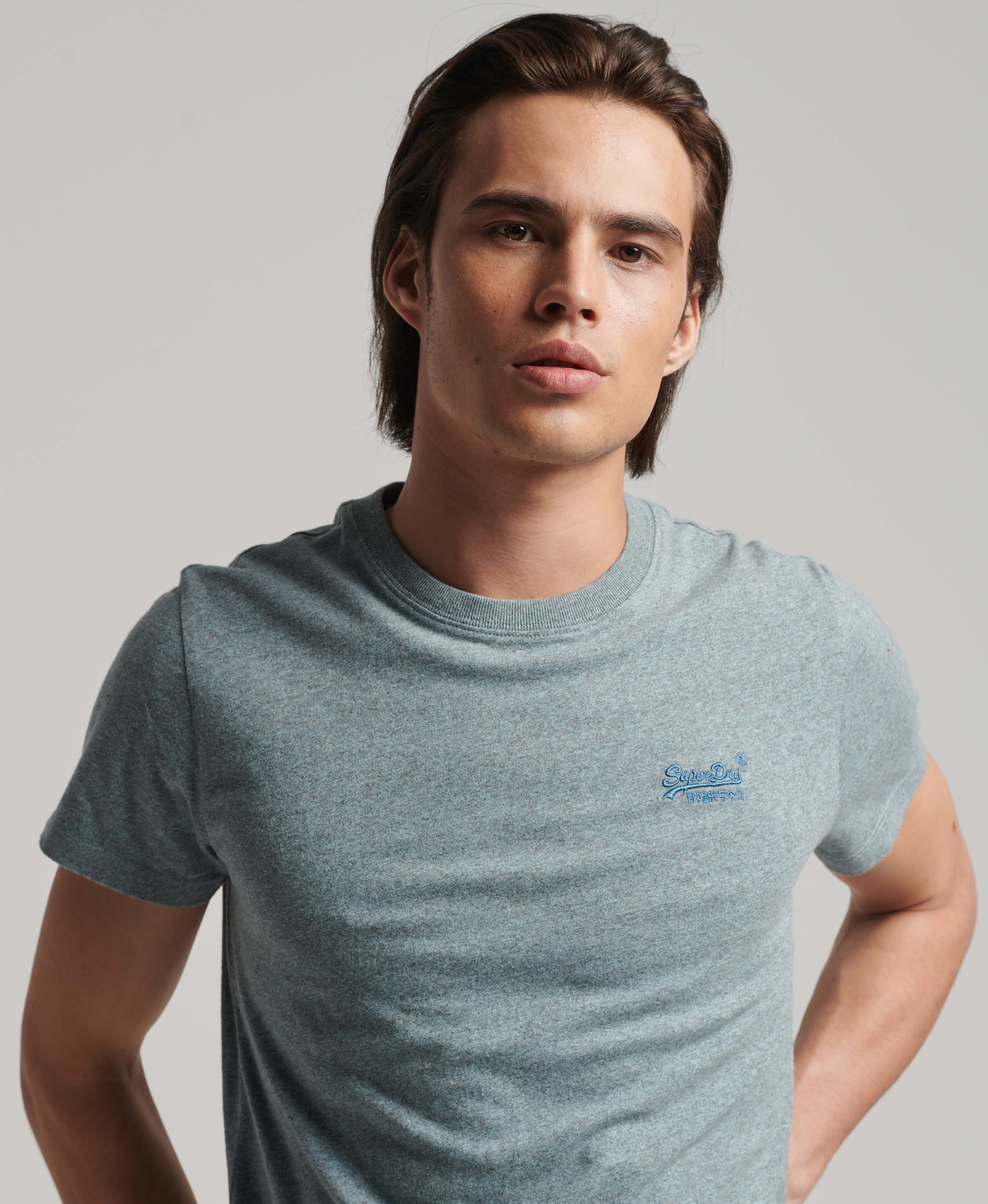 Superdry - ESSENTIAL LOGO EMB TEE - coastal blue grit - 2