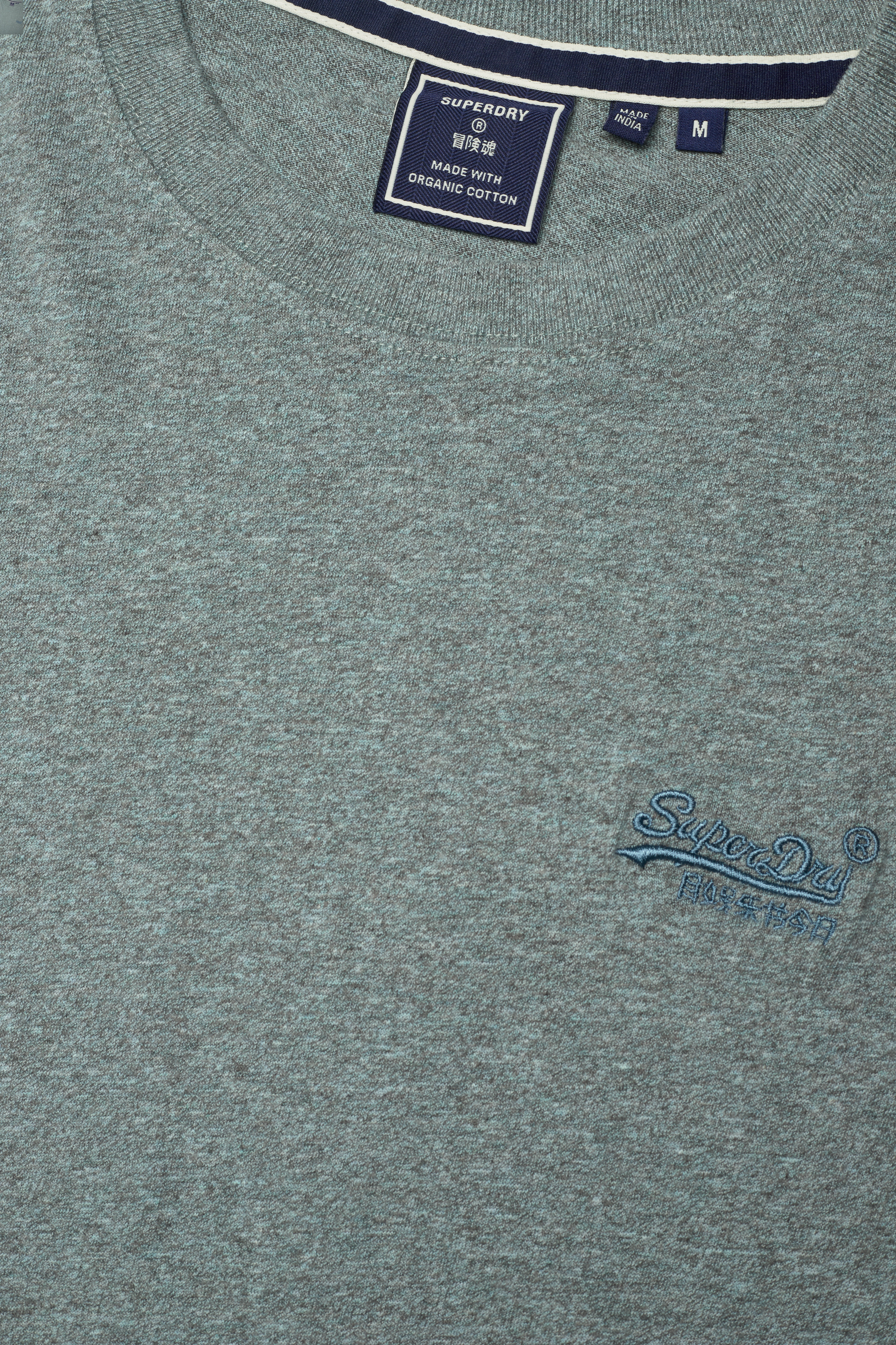 Superdry - ESSENTIAL LOGO EMB TEE - coastal blue grit - 4