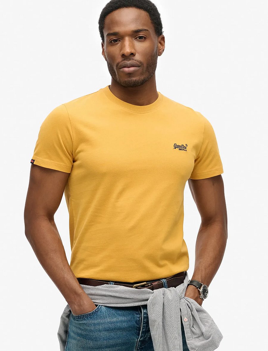 Superdry - ESSENTIAL LOGO EMB TEE - denim co ochre brown - 0