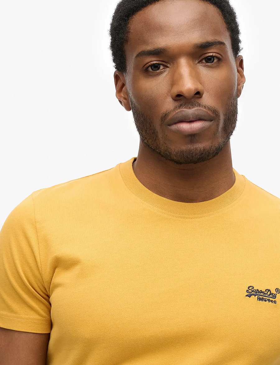 Superdry - ESSENTIAL LOGO EMB TEE - denim co ochre brown - 2