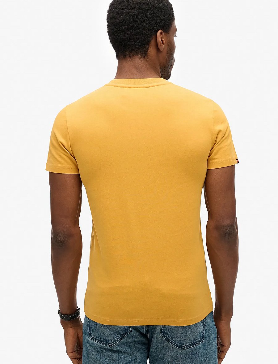Superdry - ESSENTIAL LOGO EMB TEE - denim co ochre brown - 4