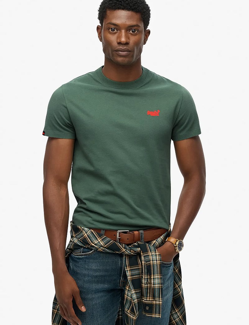 Superdry - ESSENTIAL LOGO EMB TEE - laurel khaki - 0
